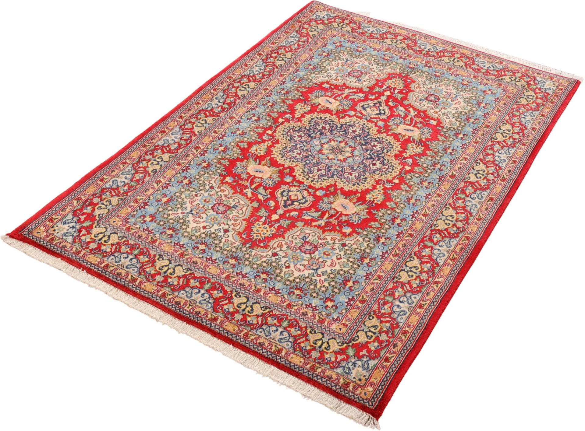 Ghom Perserteppich aus Iran, 122 × 182 cm