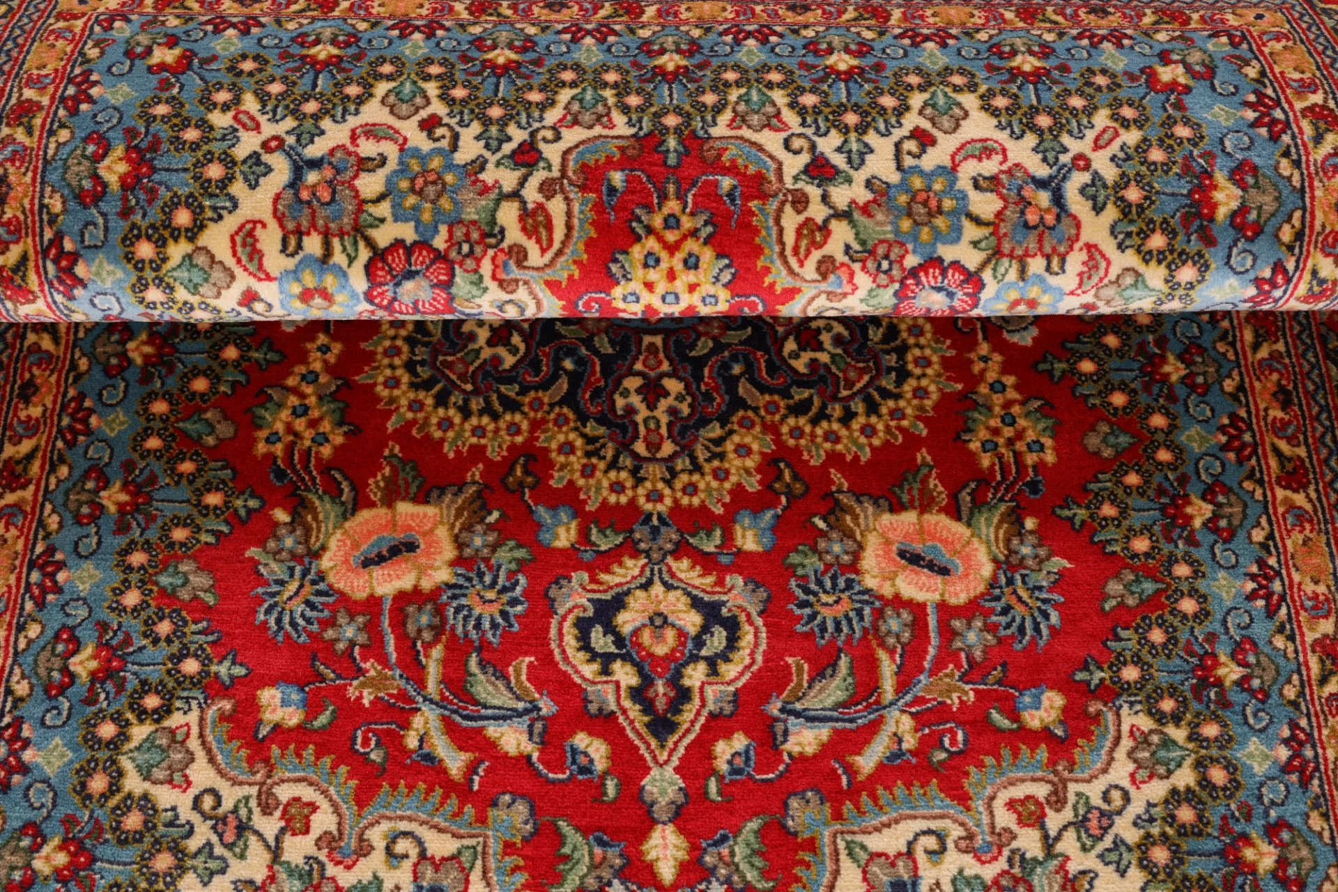 Ghom Perserteppich aus Iran, 122 × 182 cm