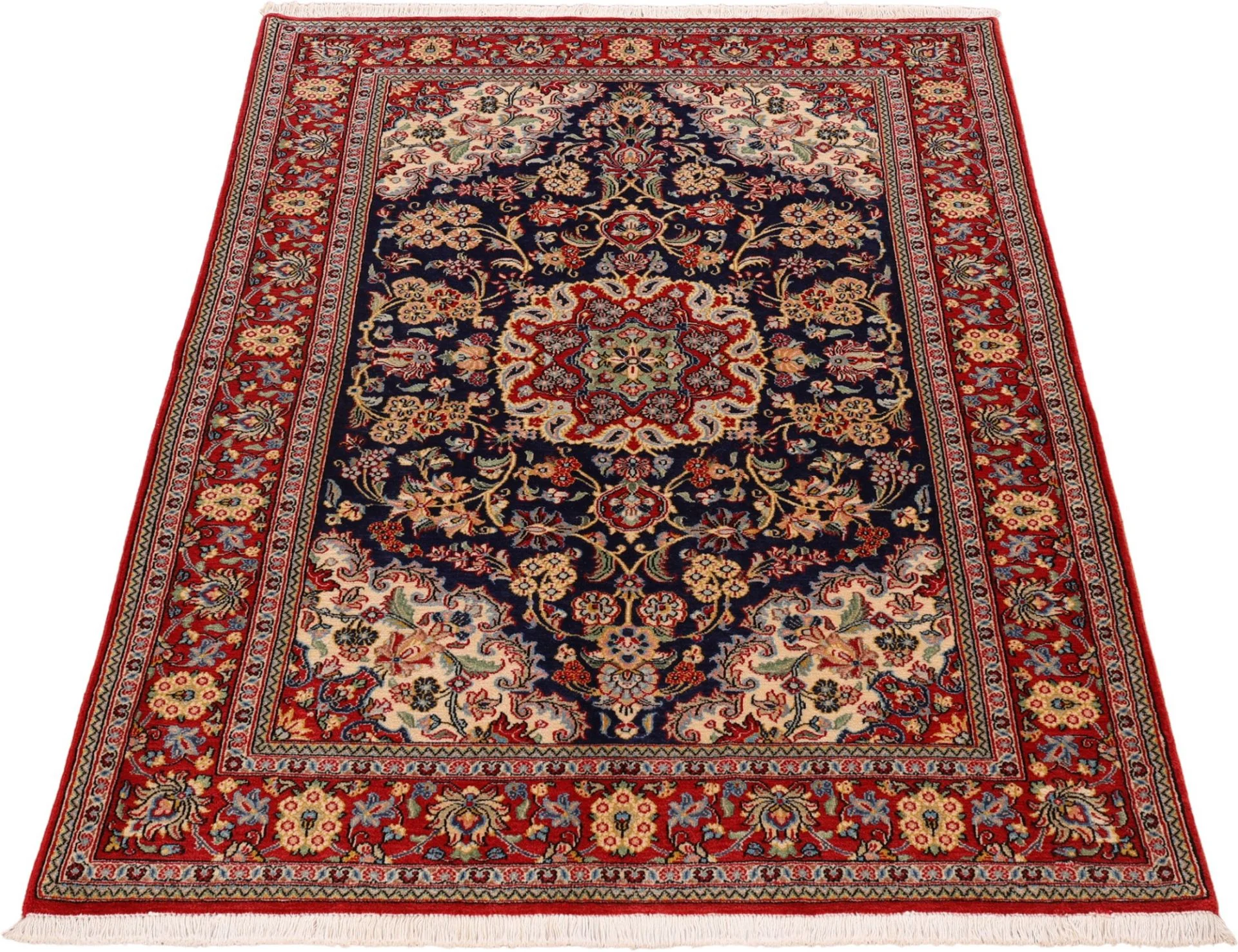 Ghom Perserteppich aus Iran, 122 × 178 cm