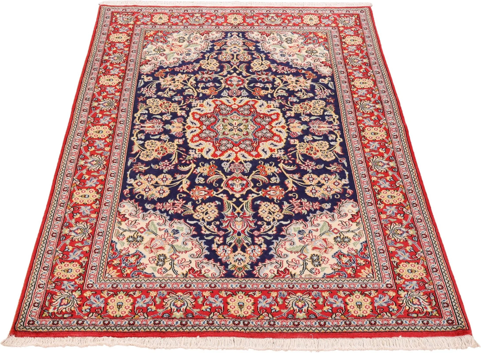 Ghom Perserteppich aus Iran, 122 × 178 cm