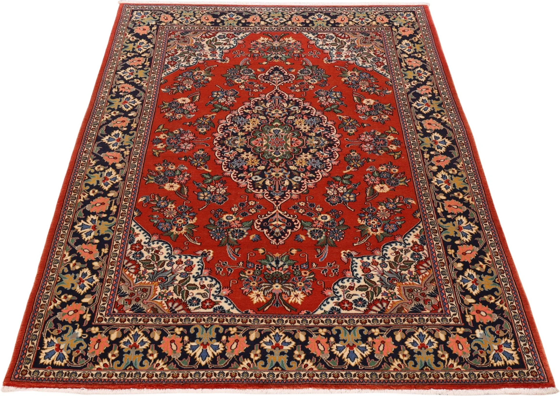 Ghom Perserteppich 136 × 204 cm aus Wolle, handgeknüpft