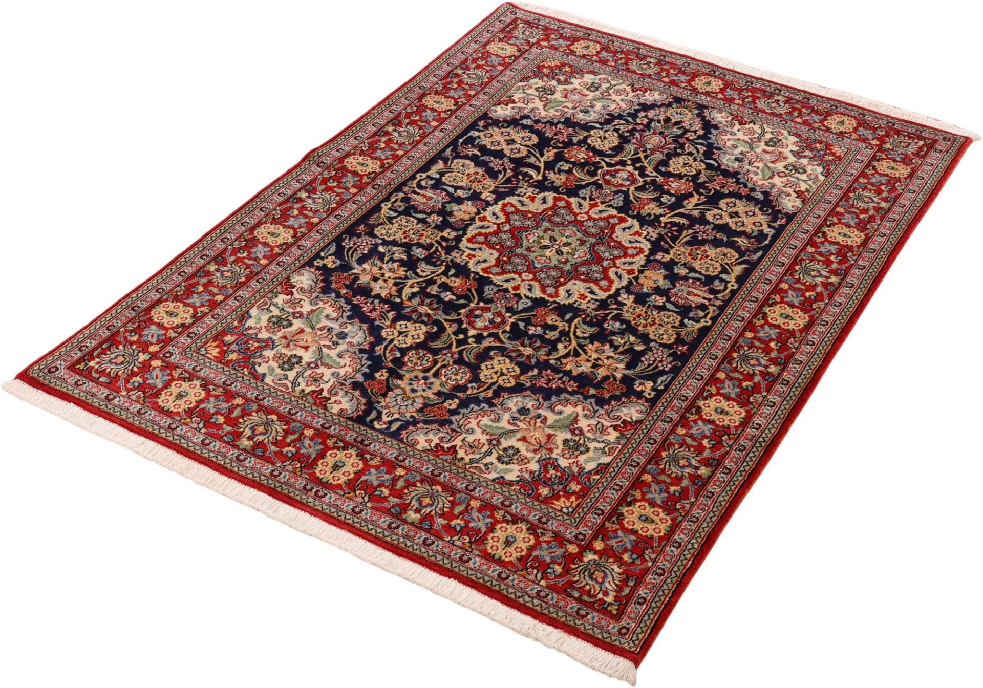 Ghom Perserteppich aus Iran, 122 × 178 cm