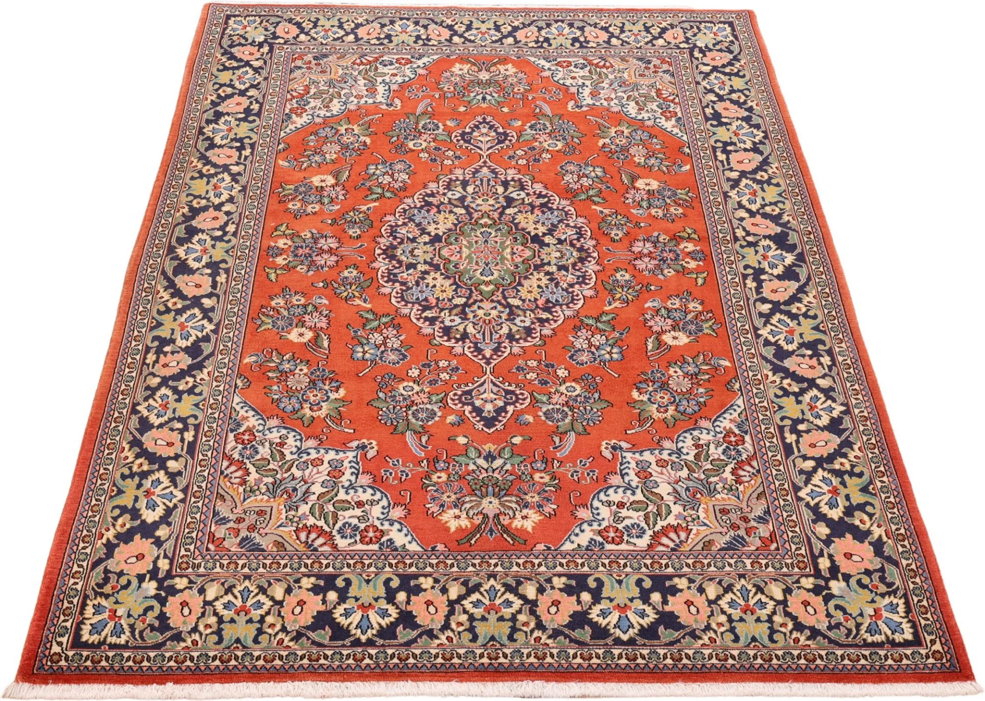 Ghom Perserteppich 136 × 204 cm aus Wolle, handgeknüpft