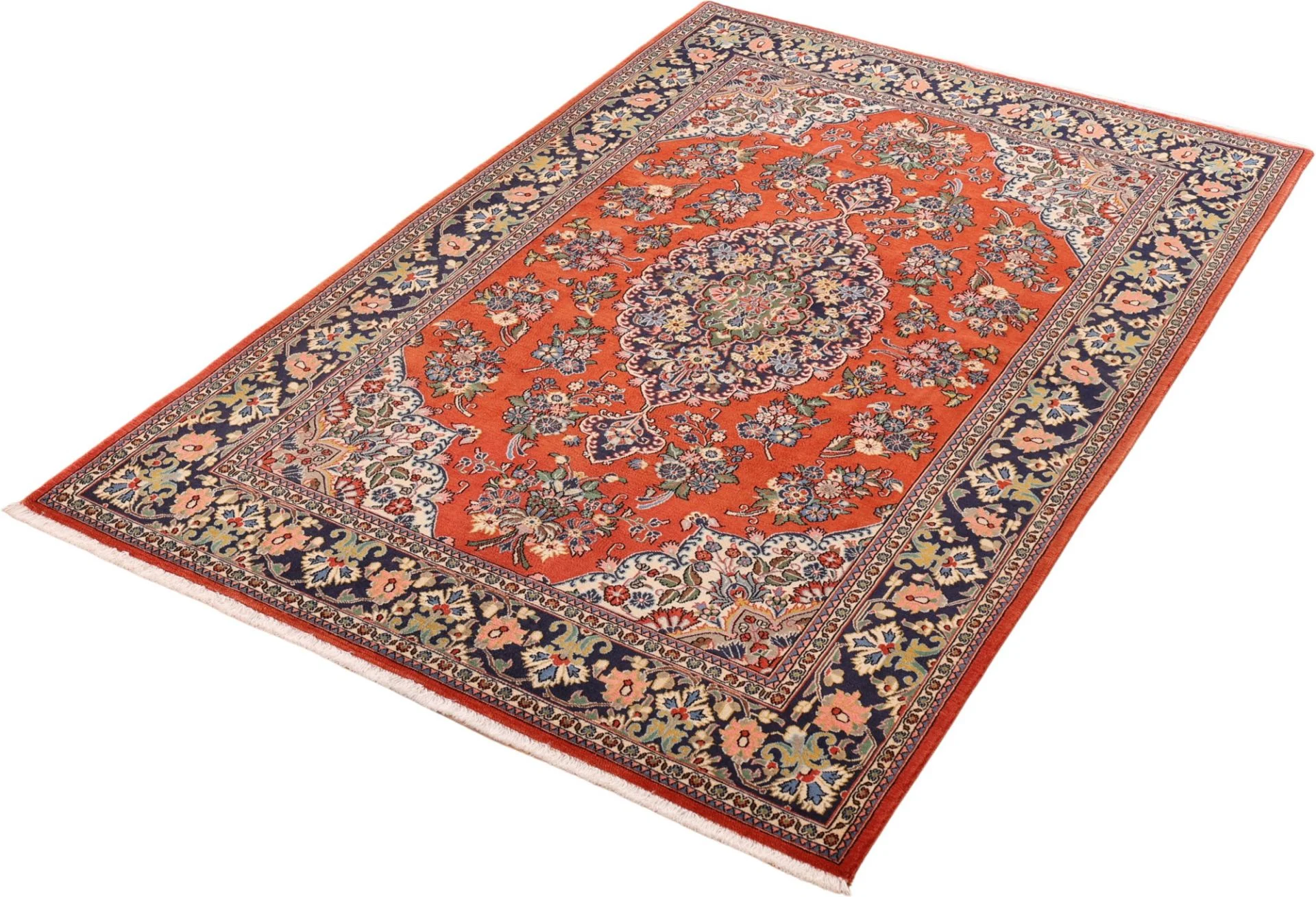 Ghom Perserteppich 136 × 204 cm aus Wolle, handgeknüpft
