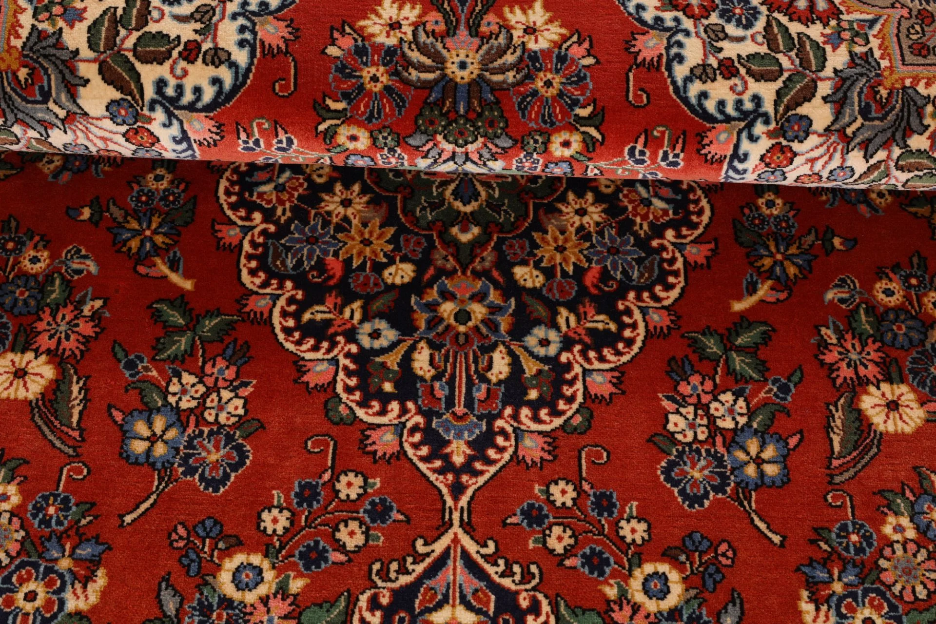 Ghom Perserteppich 136 × 204 cm aus Wolle, handgeknüpft