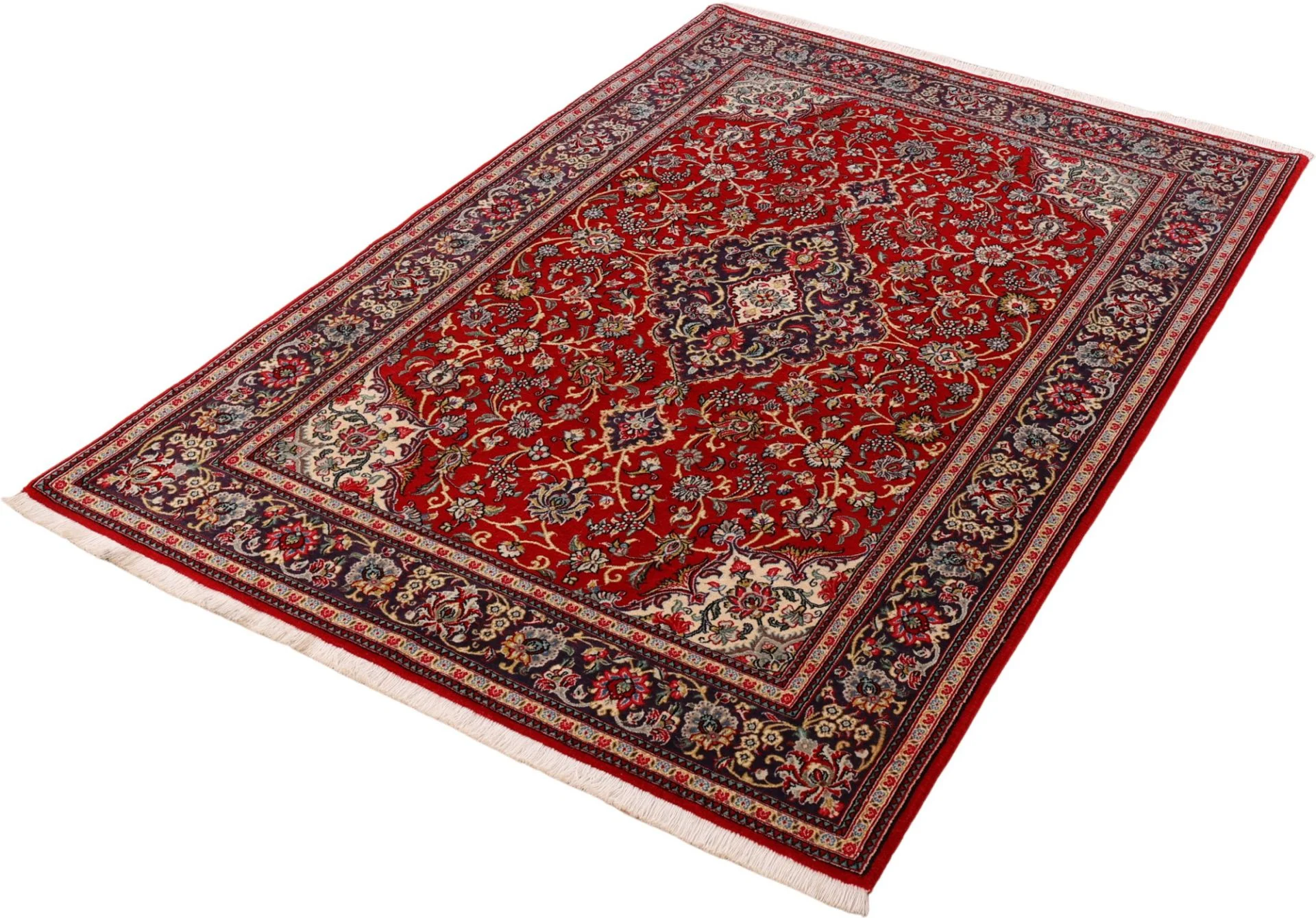 Ghom Perserteppich aus Iran, 146 × 216 cm