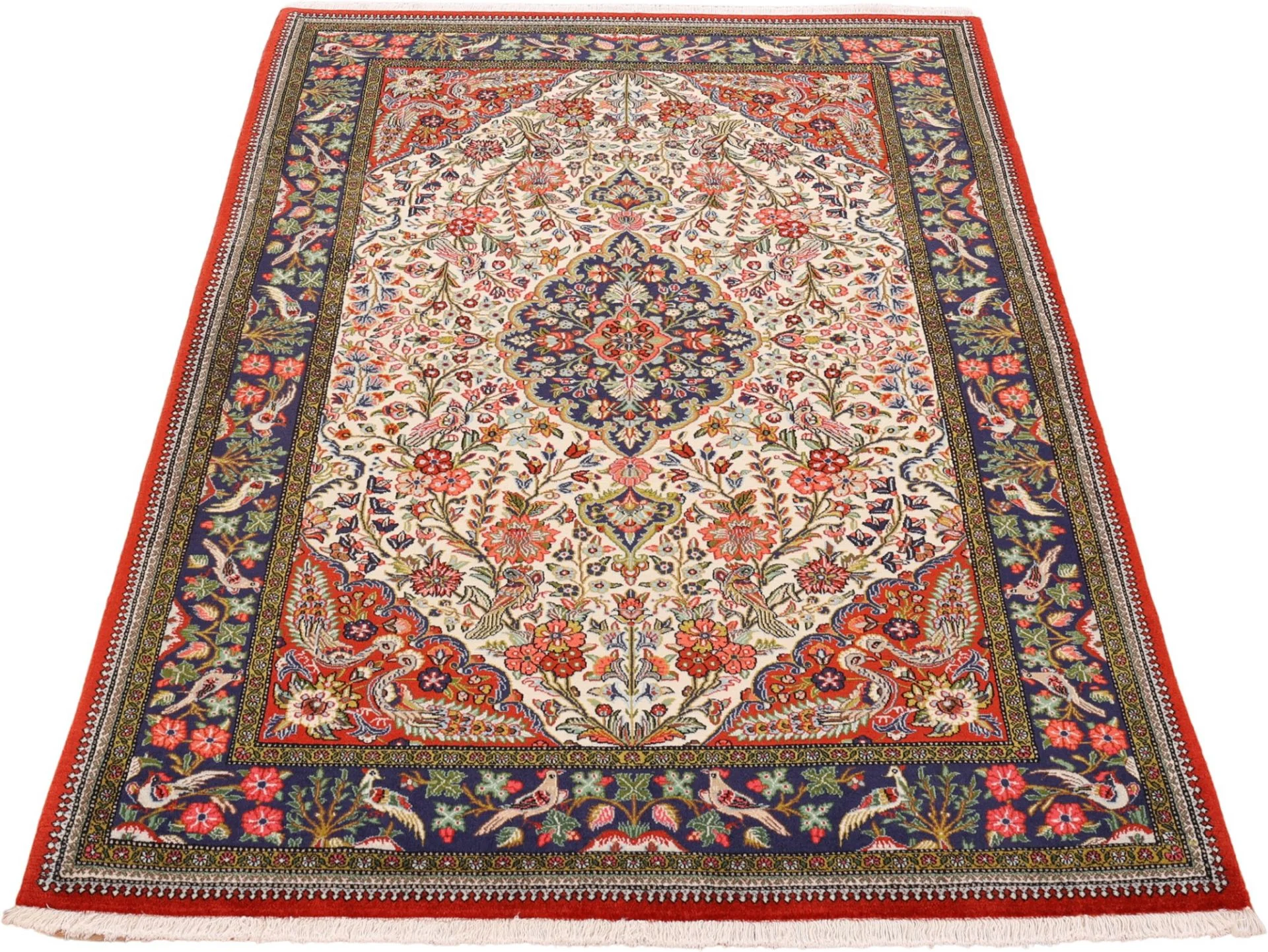 perserteppich-ghom-137-x-201-cm-schurwolle-handgeknupft-2 Handgeknüpfter Ghom Perserteppich, 137 × 201 cm, Wolle