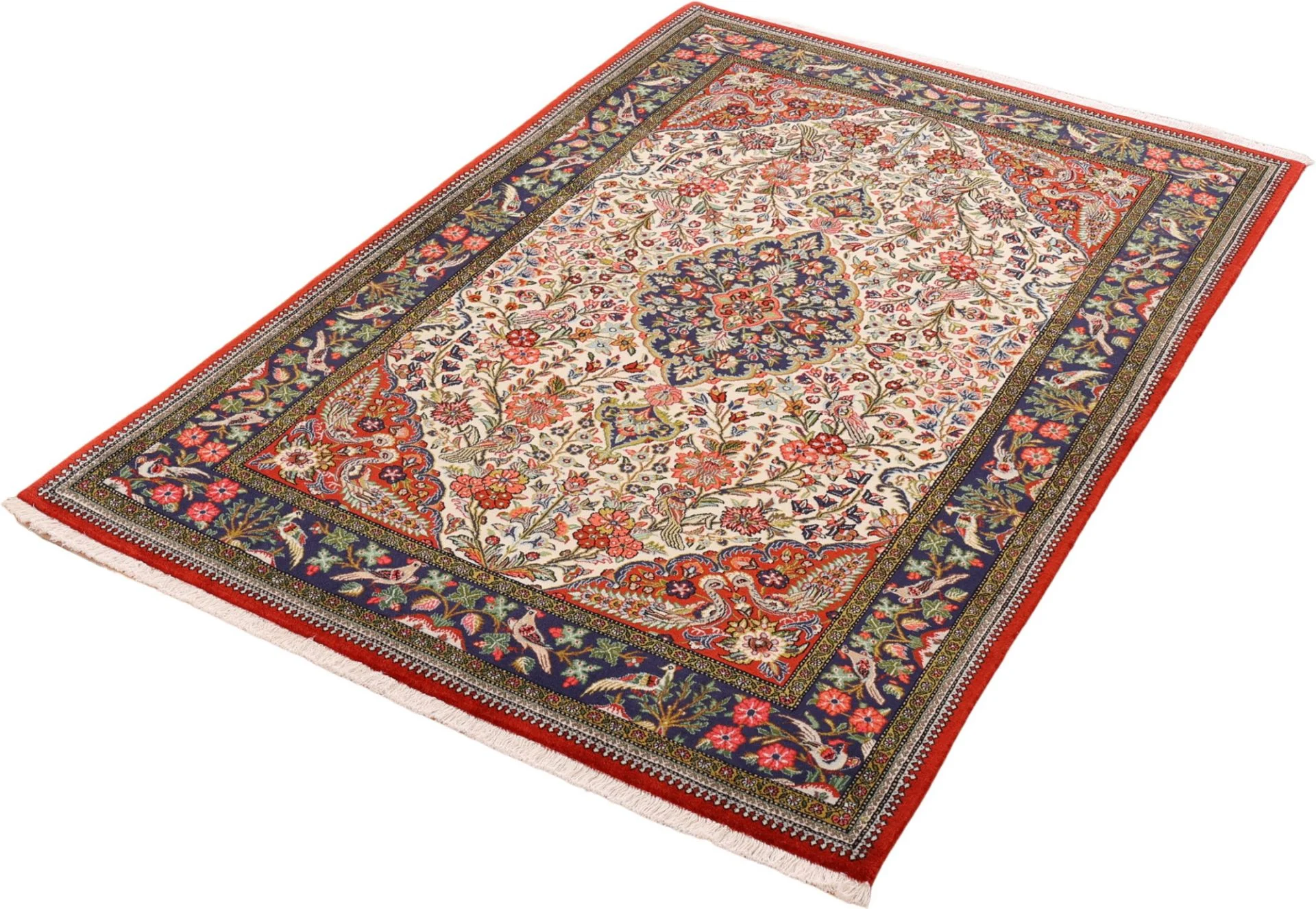 perserteppich-ghom-137-x-201-cm-schurwolle-handgeknupft-3 Handgeknüpfter Ghom Perserteppich, 137 × 201 cm, Wolle