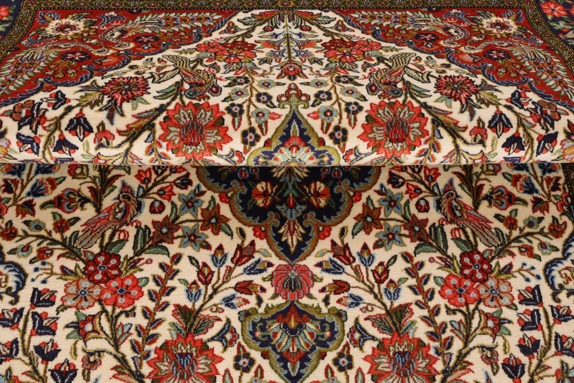 perserteppich-ghom-137-x-201-cm-schurwolle-handgeknupft-7 Handgeknüpfter Ghom Perserteppich, 137 × 201 cm, Wolle