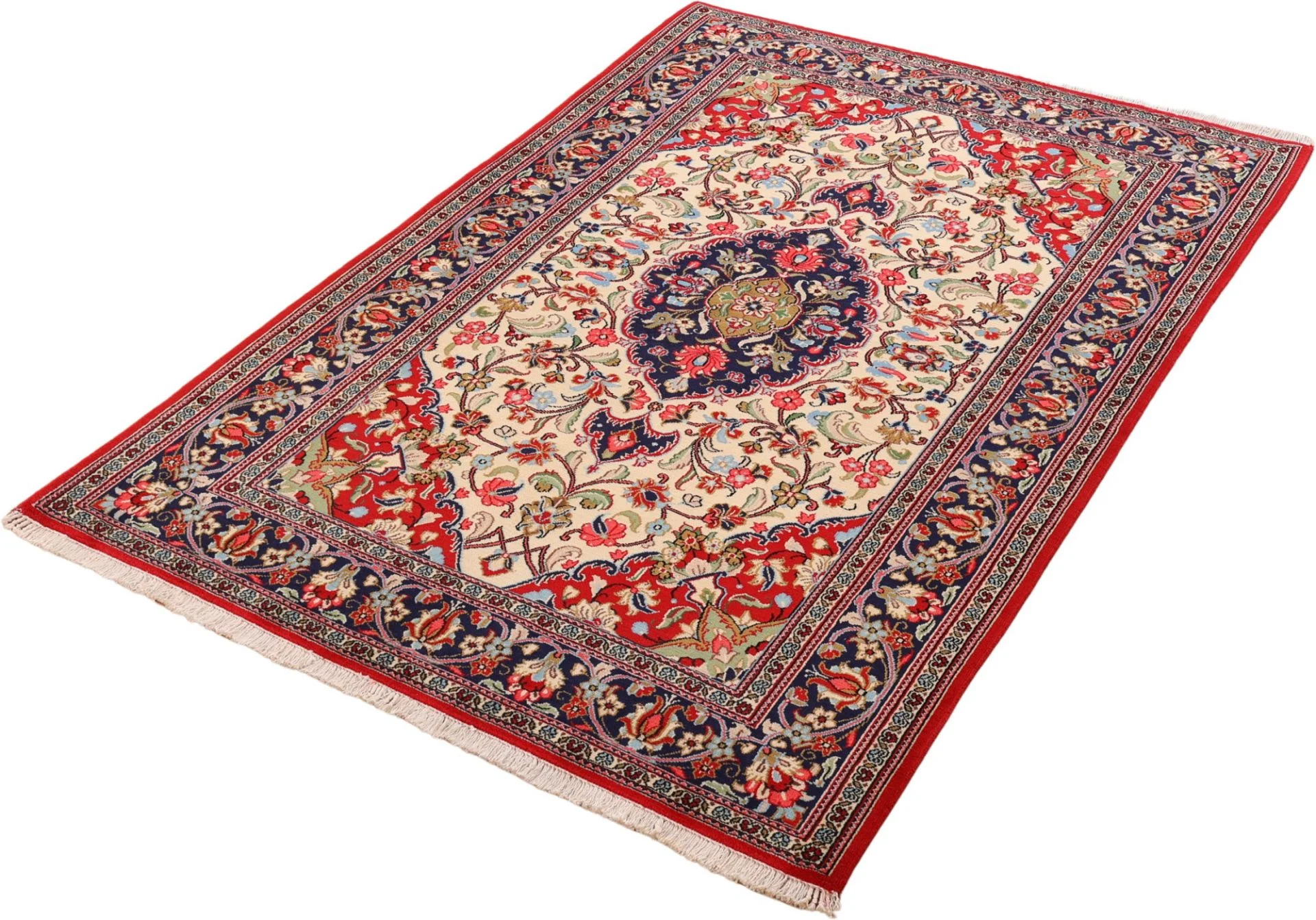 Ghom Perserteppich 132 × 203 cm aus Wolle, handgeknüpft