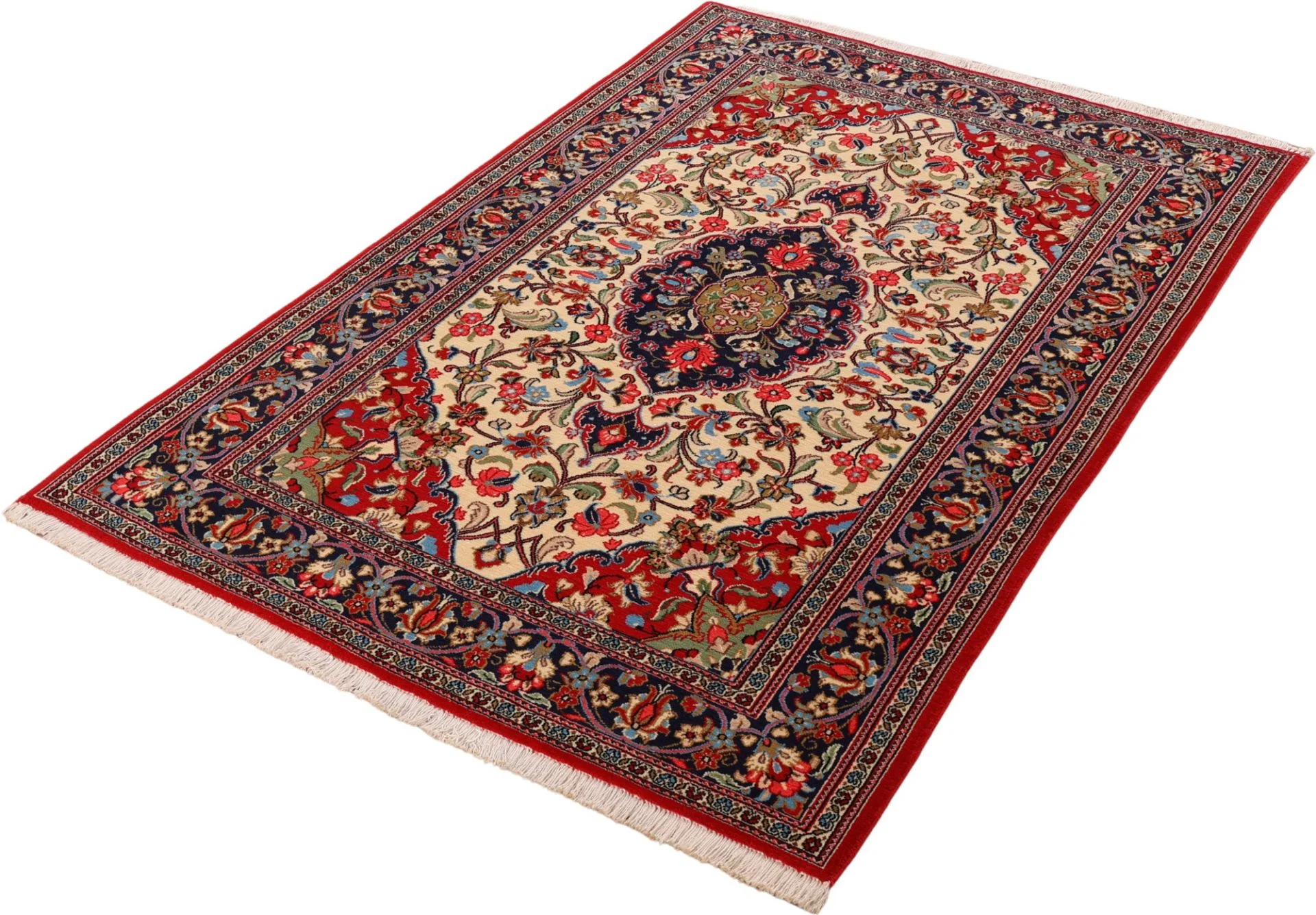 Ghom Perserteppich 132 × 203 cm aus Wolle, handgeknüpft