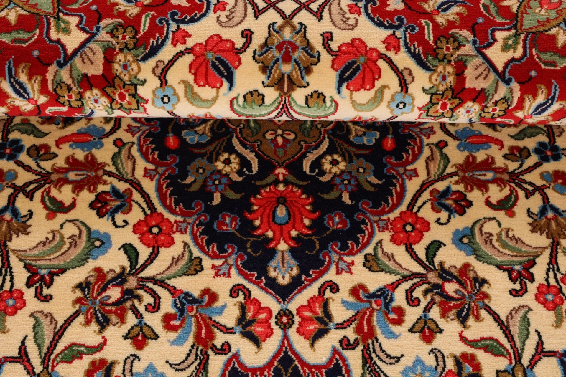 Ghom Perserteppich 132 × 203 cm aus Wolle, handgeknüpft