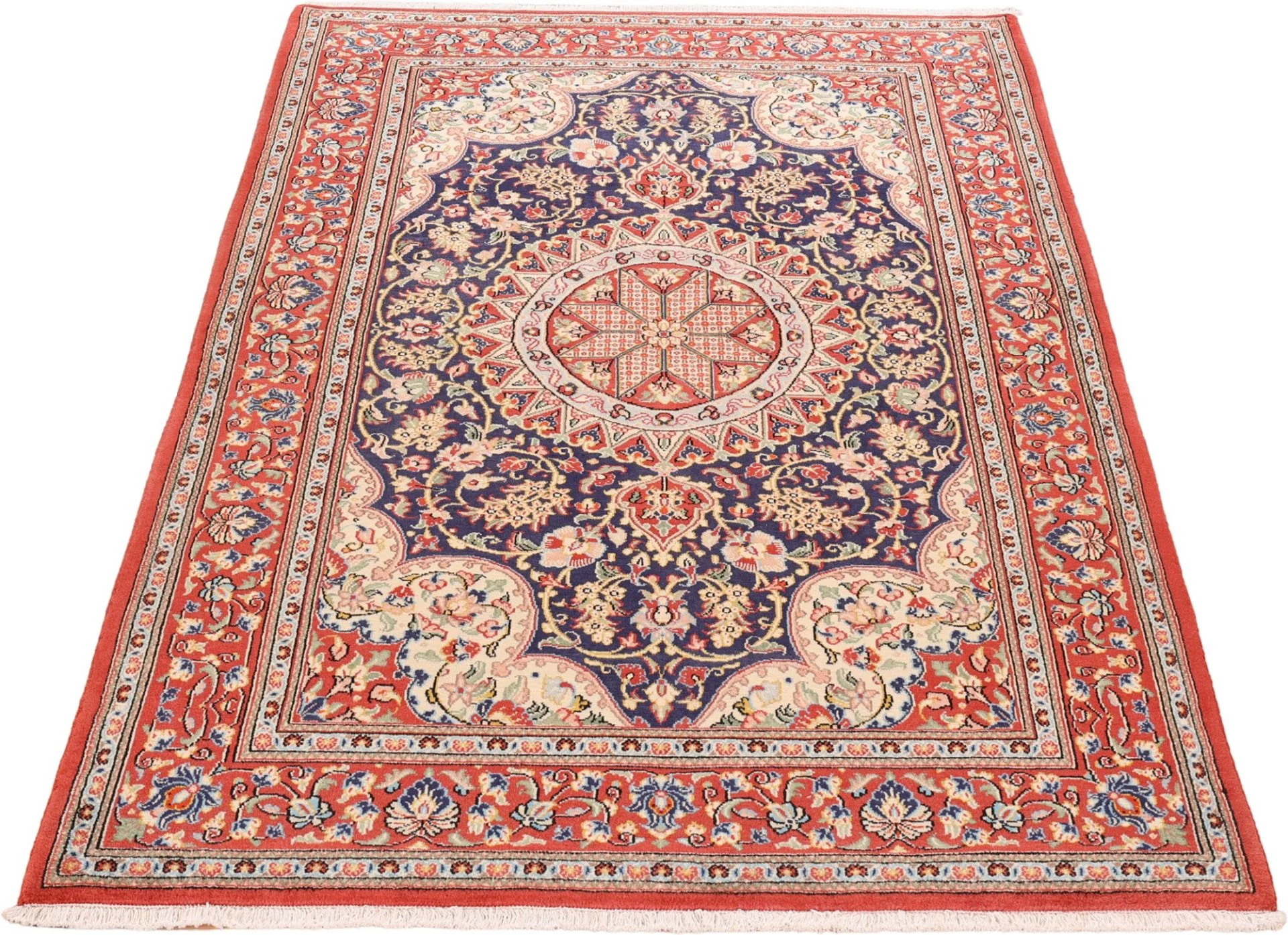 Ghom Perserteppich aus Iran, 131 × 197 cm