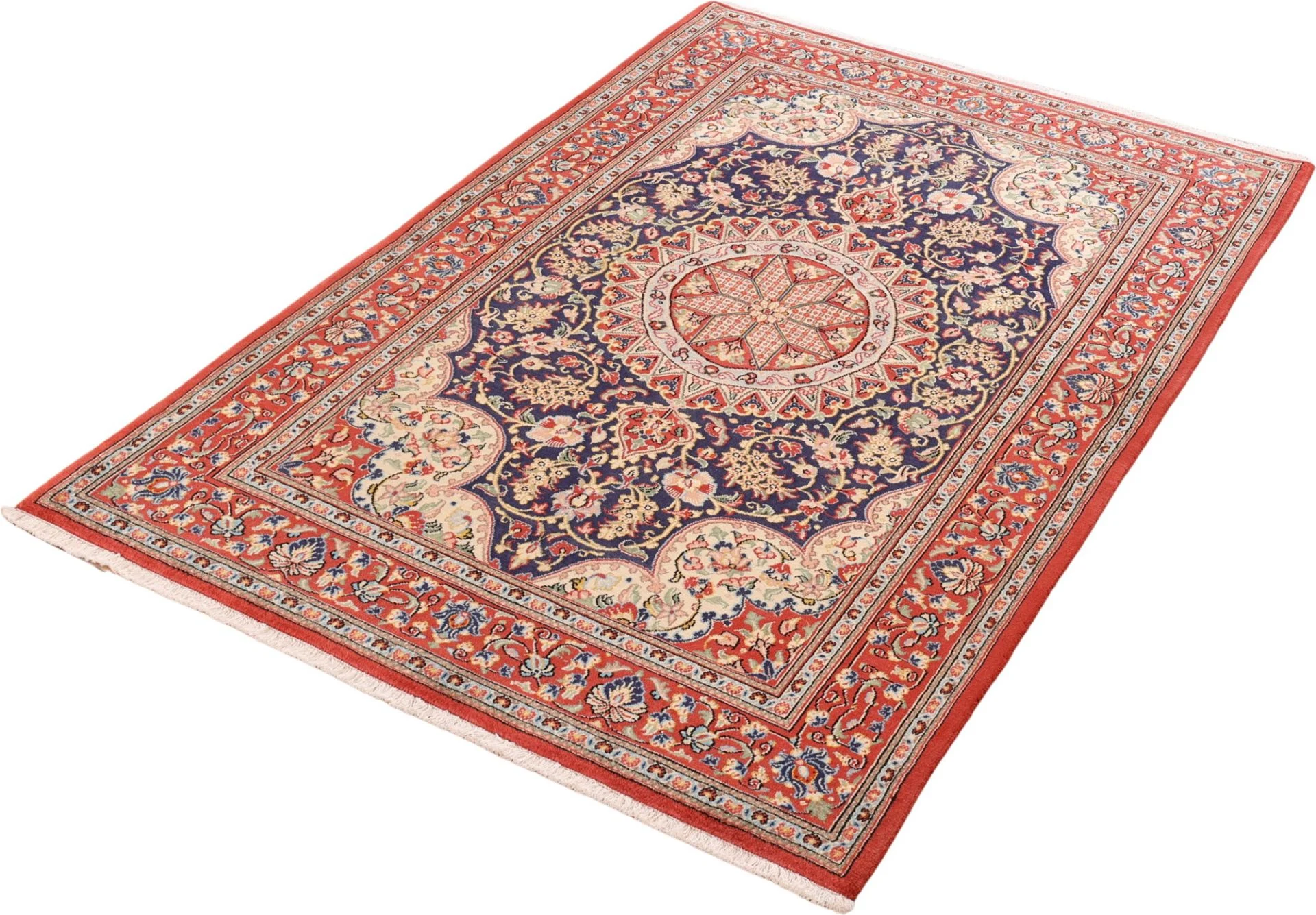 Ghom Perserteppich aus Iran, 131 × 197 cm