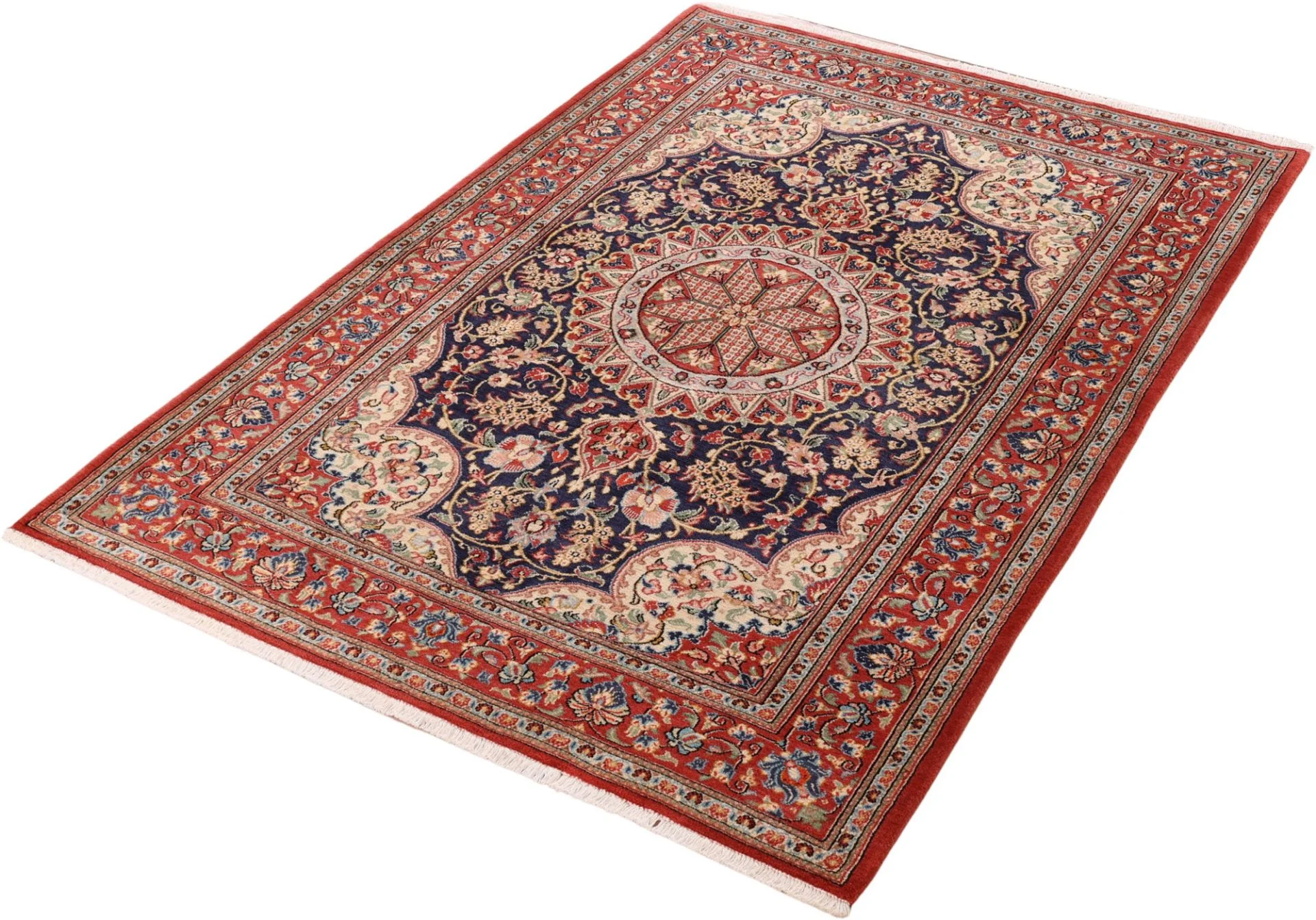 Ghom Perserteppich aus Iran, 131 × 197 cm