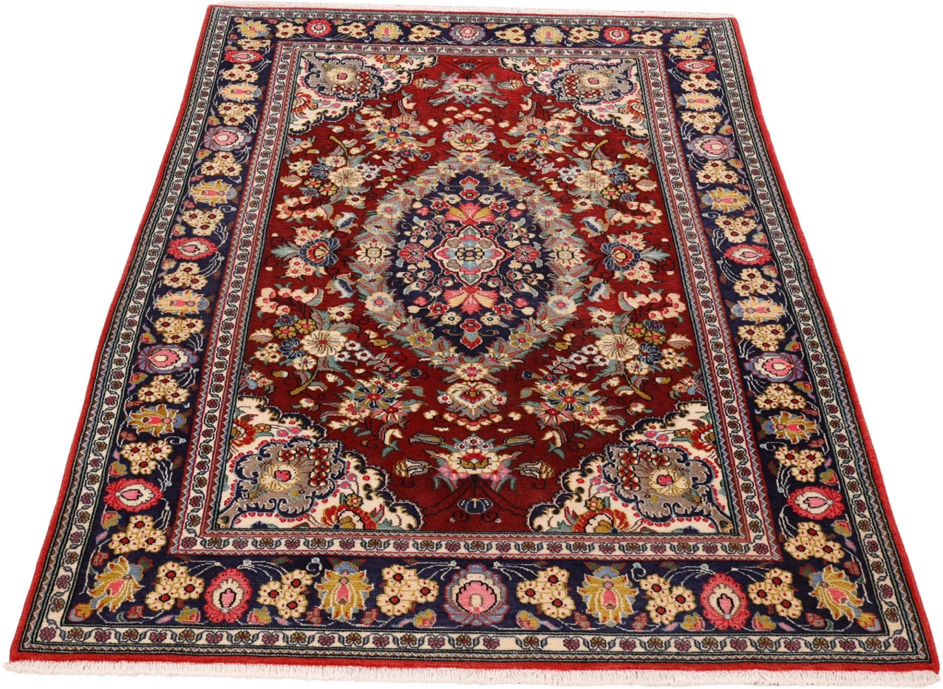 Ghom Perserteppich 132 × 206 cm aus Wolle, handgeknüpft