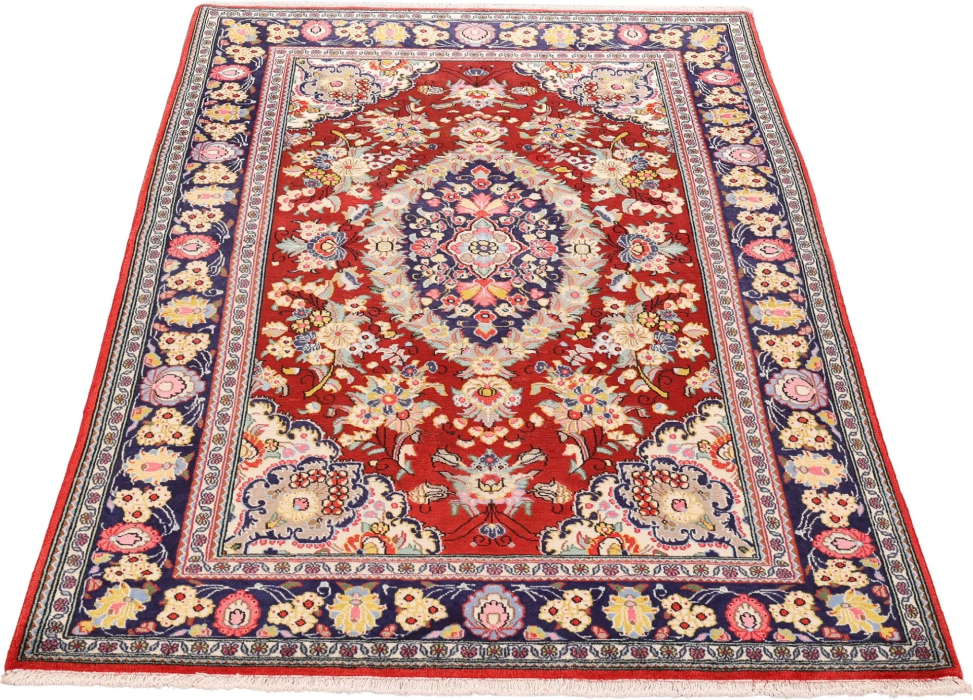 Ghom Perserteppich 132 × 206 cm aus Wolle, handgeknüpft
