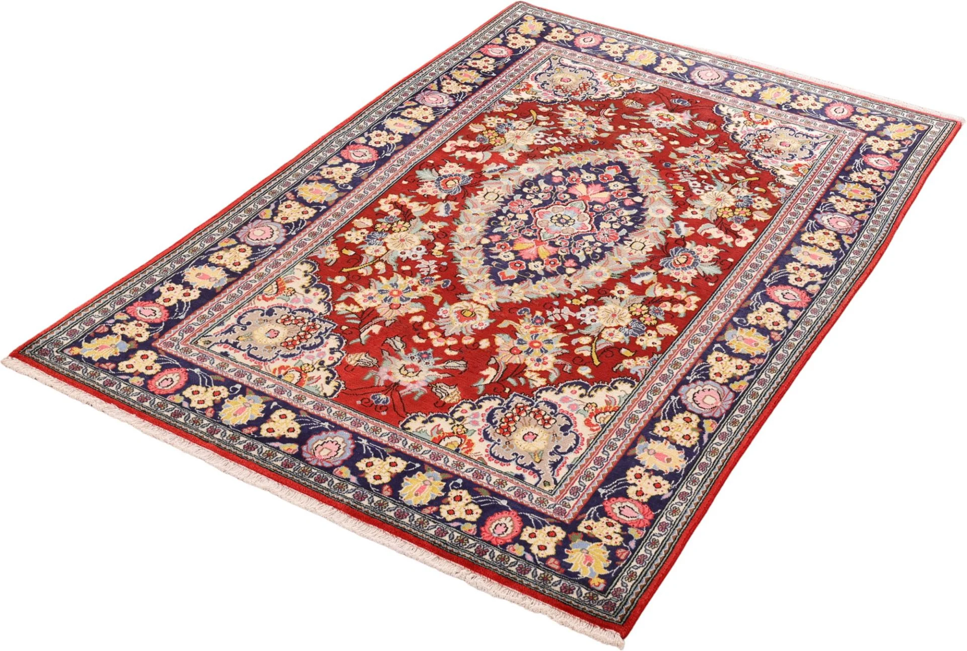 Ghom Perserteppich 132 × 206 cm aus Wolle, handgeknüpft