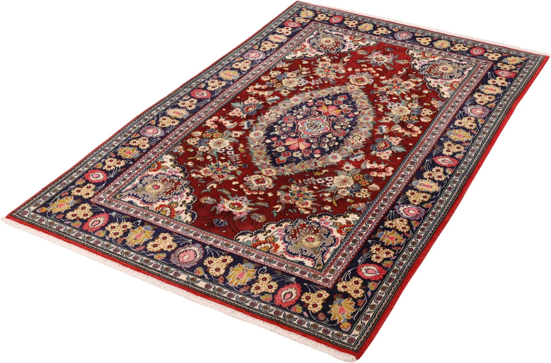 Ghom Perserteppich 132 × 206 cm aus Wolle, handgeknüpft