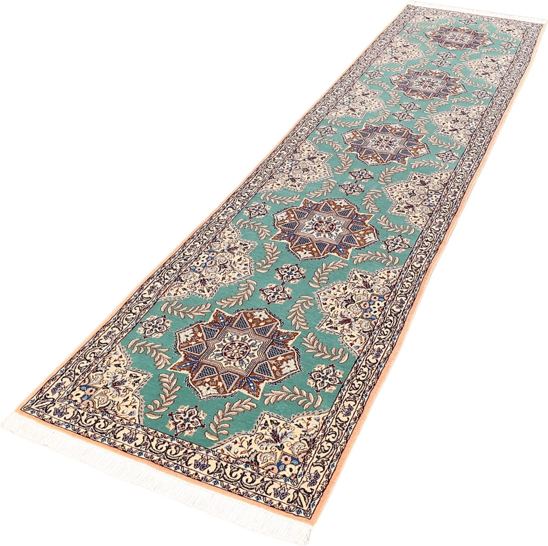 Handgeknüpfter Nain Perserteppich, 81 × 400 cm, Wolle