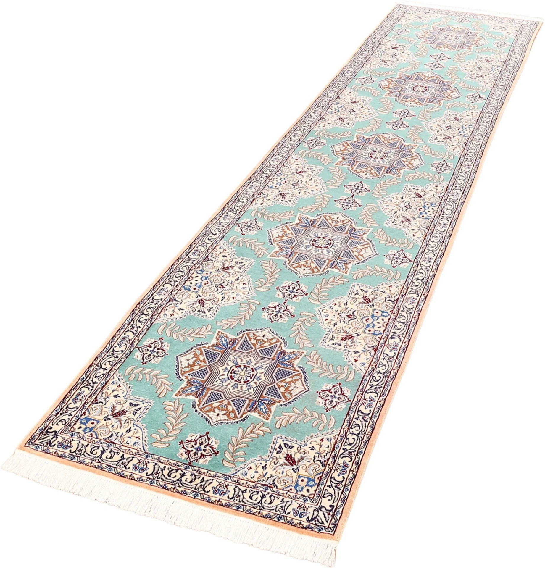 Handgeknüpfter Nain Perserteppich, 81 × 400 cm, Wolle
