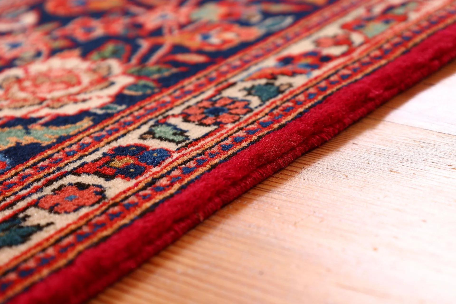 Handgeknüpfter Kashan Perserteppich, 130 × 200 cm, Wolle