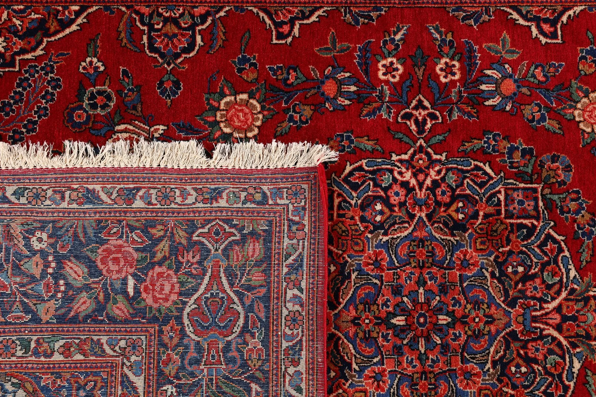Handgeknüpfter Kashan Perserteppich, 130 × 200 cm, Wolle