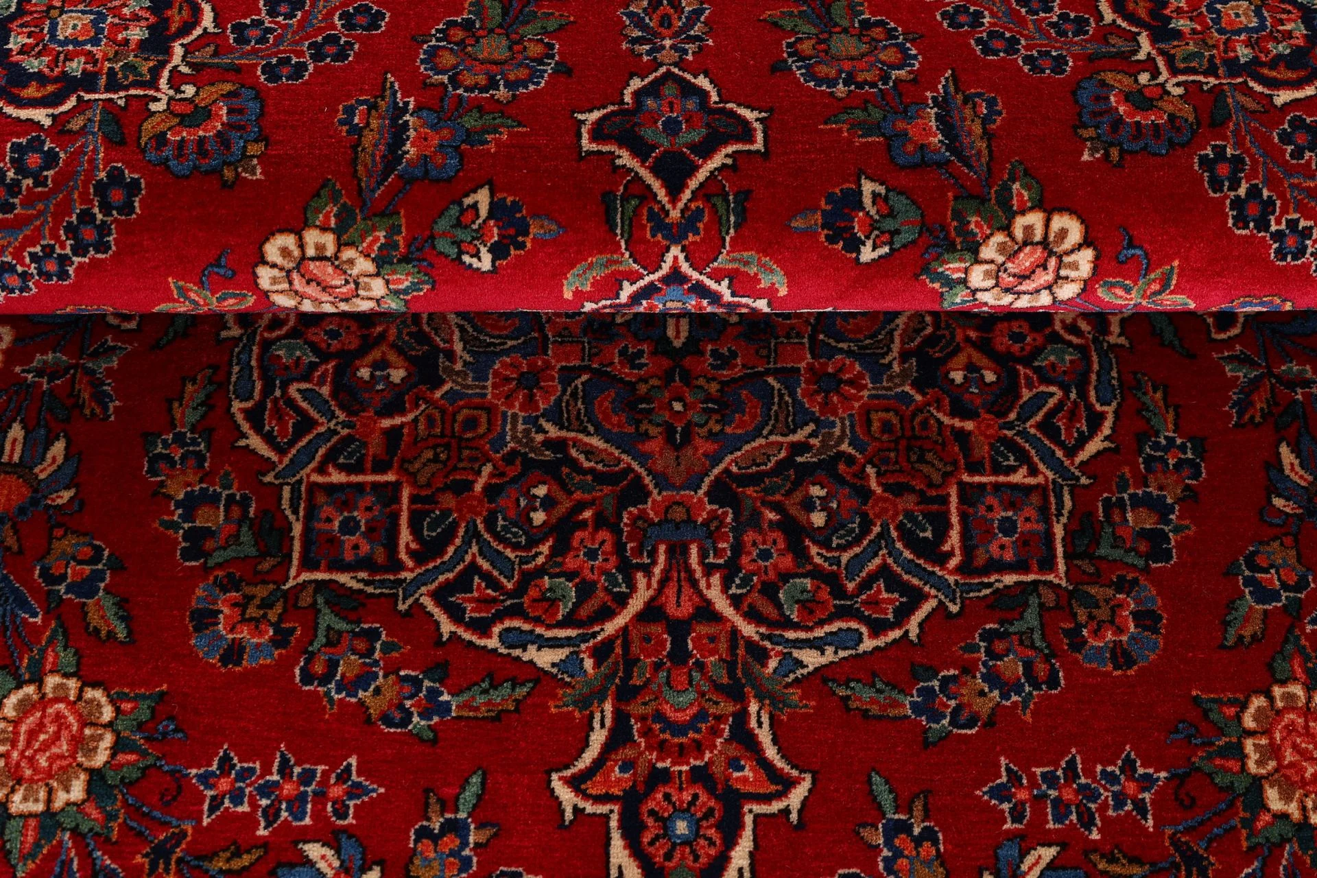 Handgeknüpfter Kashan Perserteppich, 130 × 200 cm, Wolle