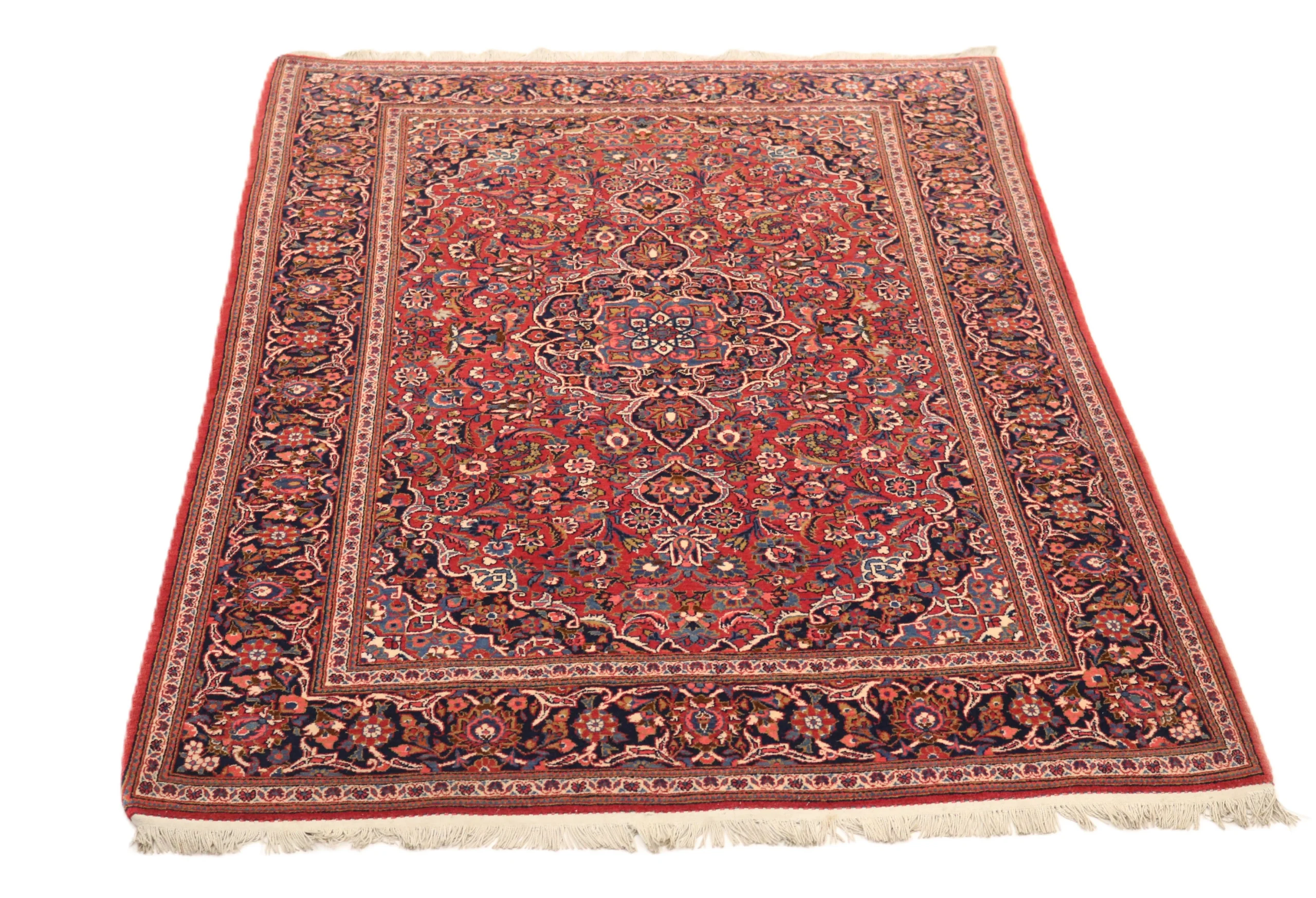 Kashan Perserteppich aus Iran, 210 × 136 cm