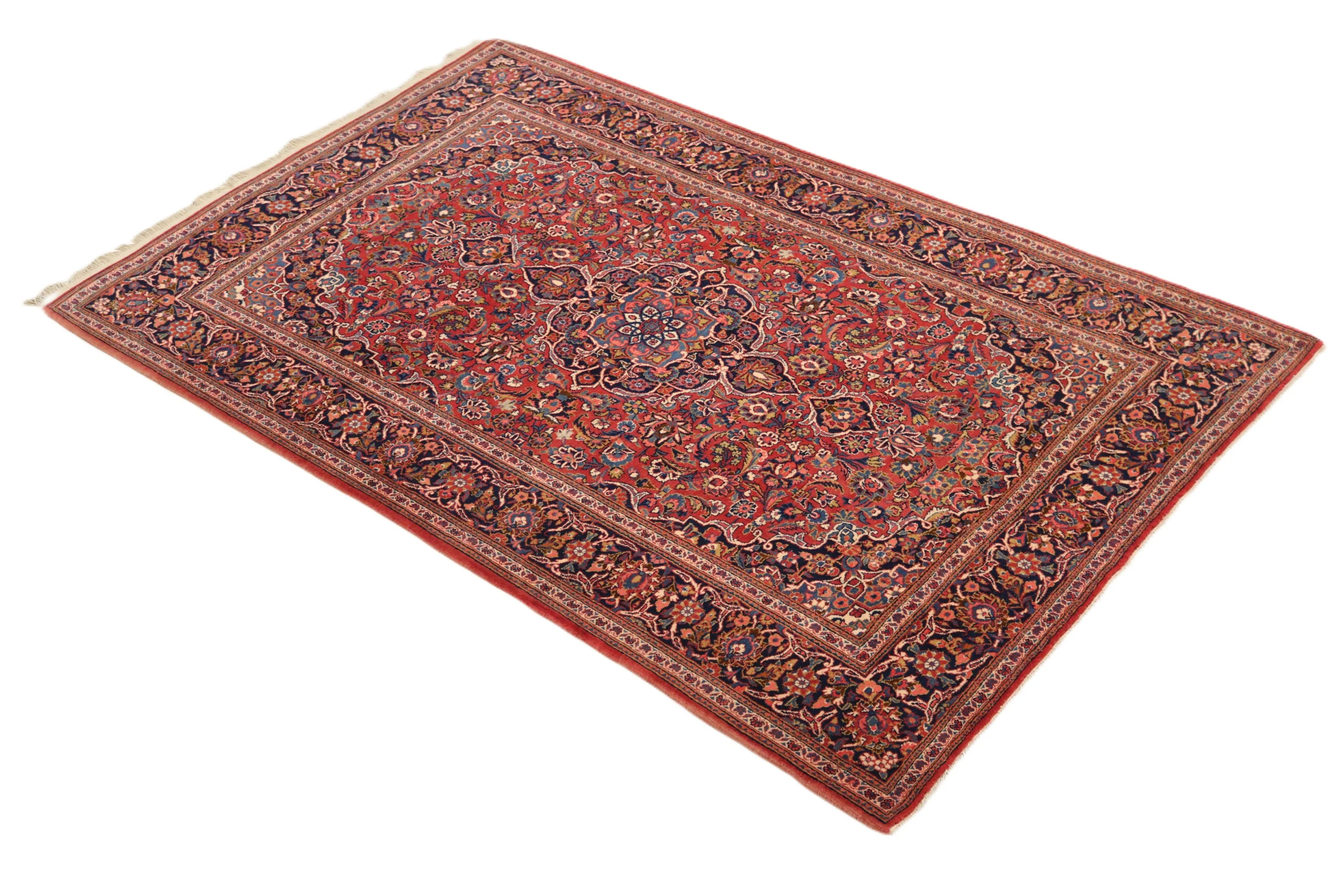Kashan Perserteppich aus Iran, 210 × 136 cm