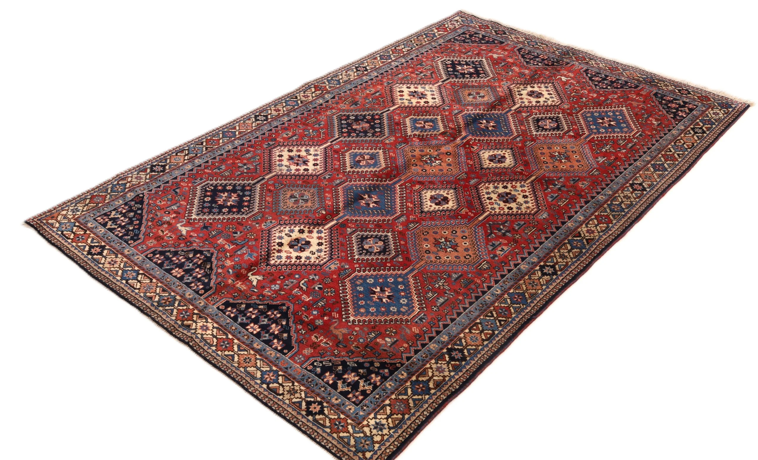 Perserteppich 250 × 145 cm aus Wolle, handgeknüpft