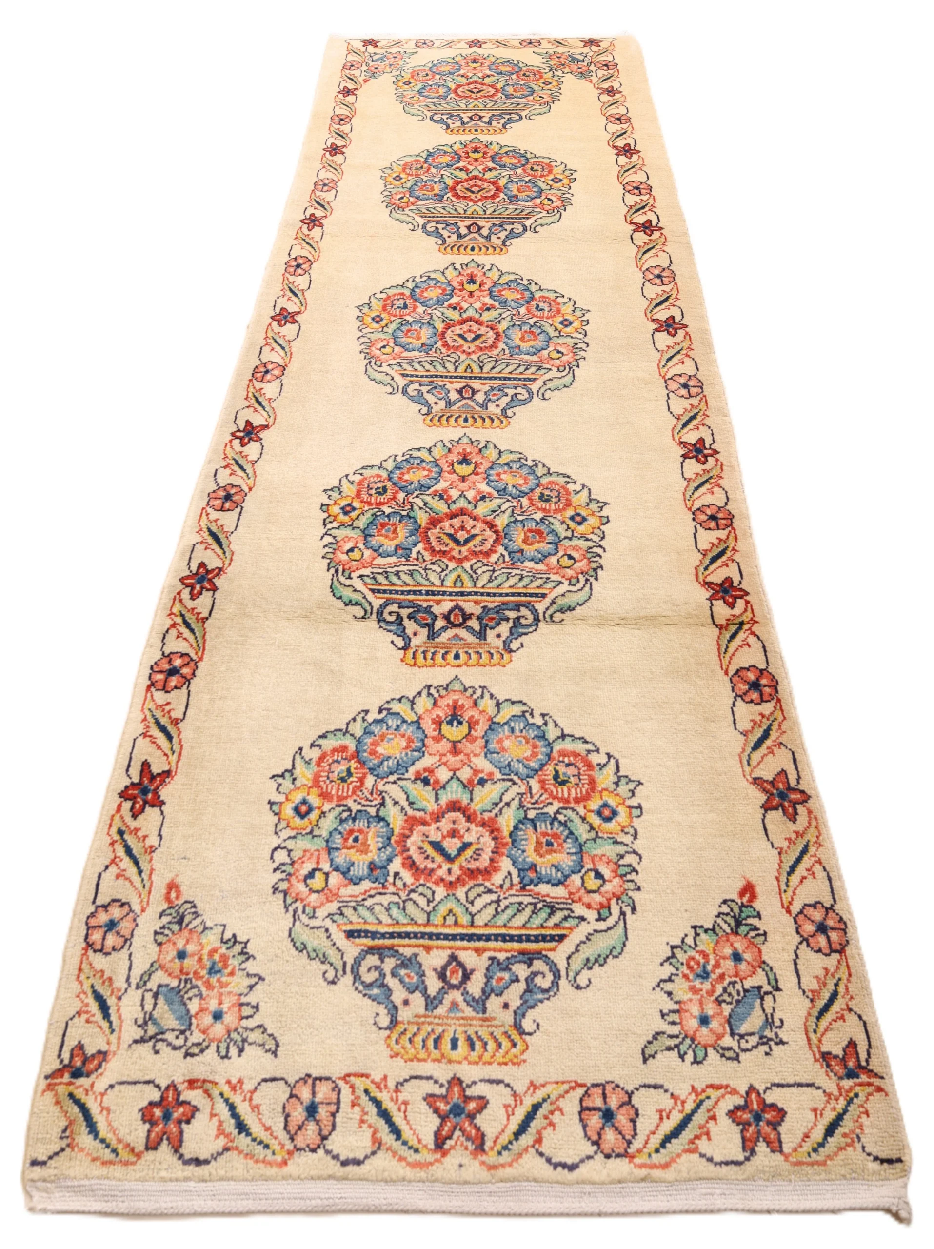 Handgeknüpfter Sarough Perserteppich 298 × 90 cm