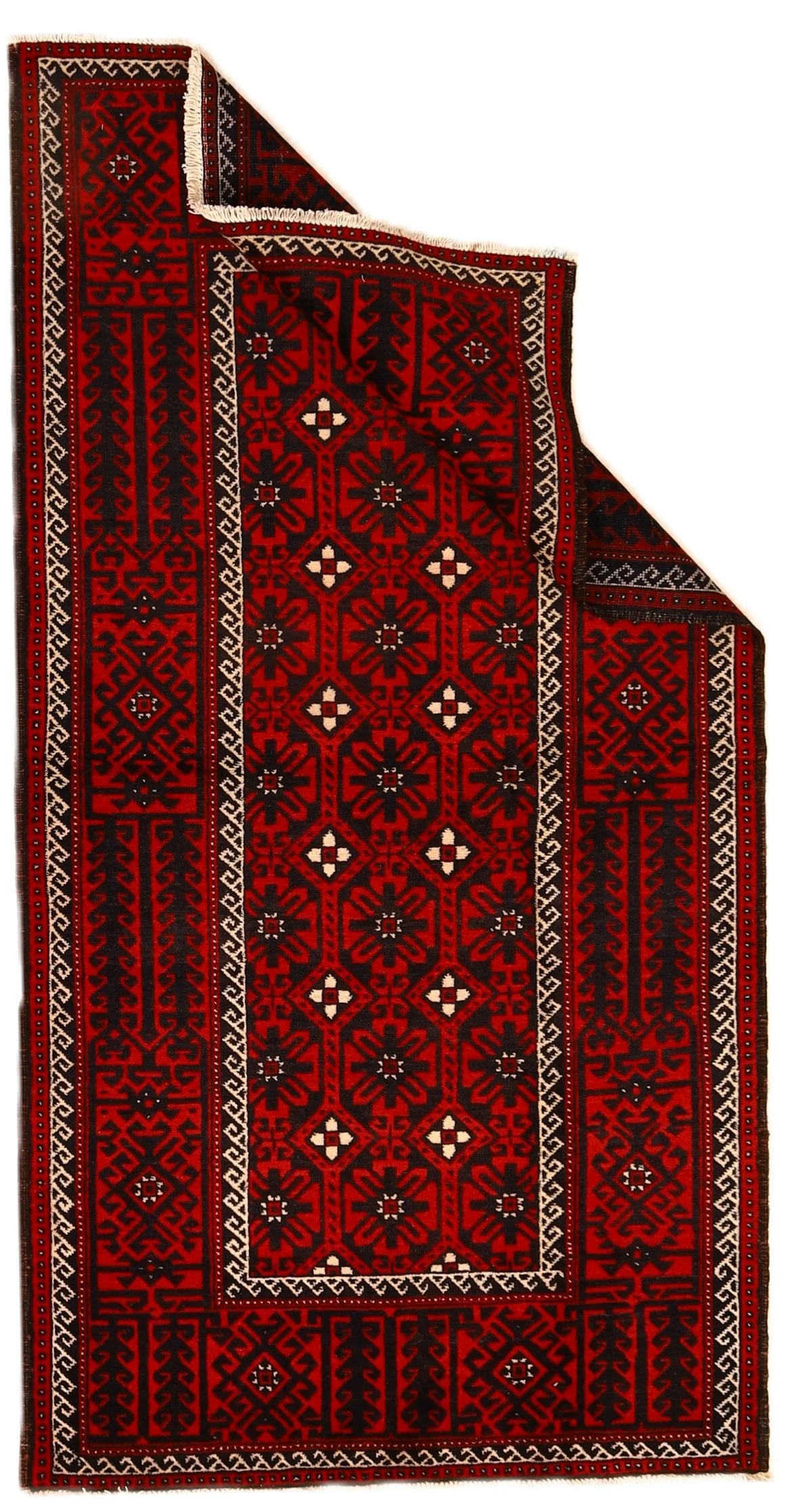 Handgeknüpfter Baluch Perserteppich, 230 × 120 cm, Wolle