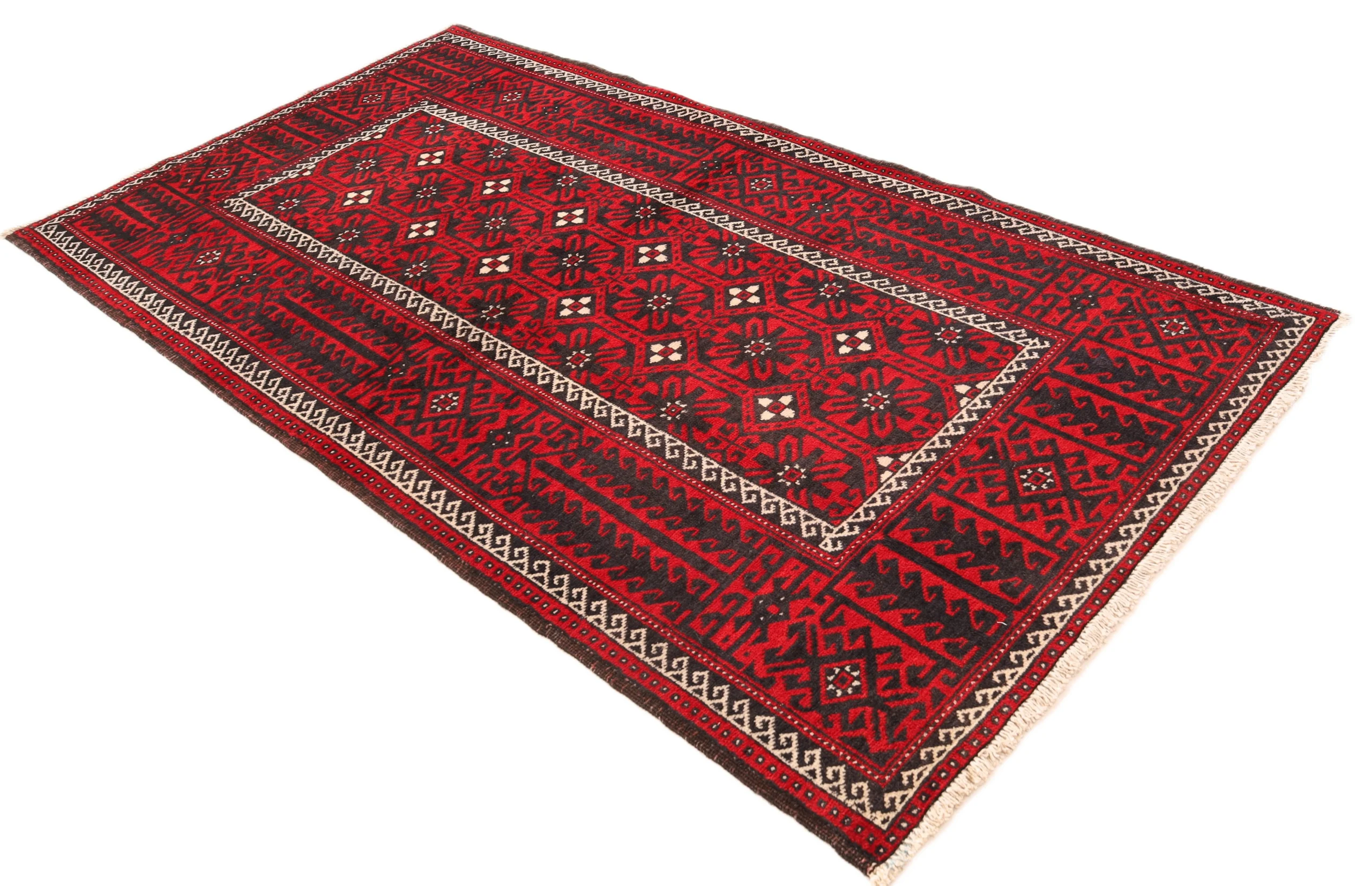Handgeknüpfter Baluch Perserteppich, 230 × 120 cm, Wolle