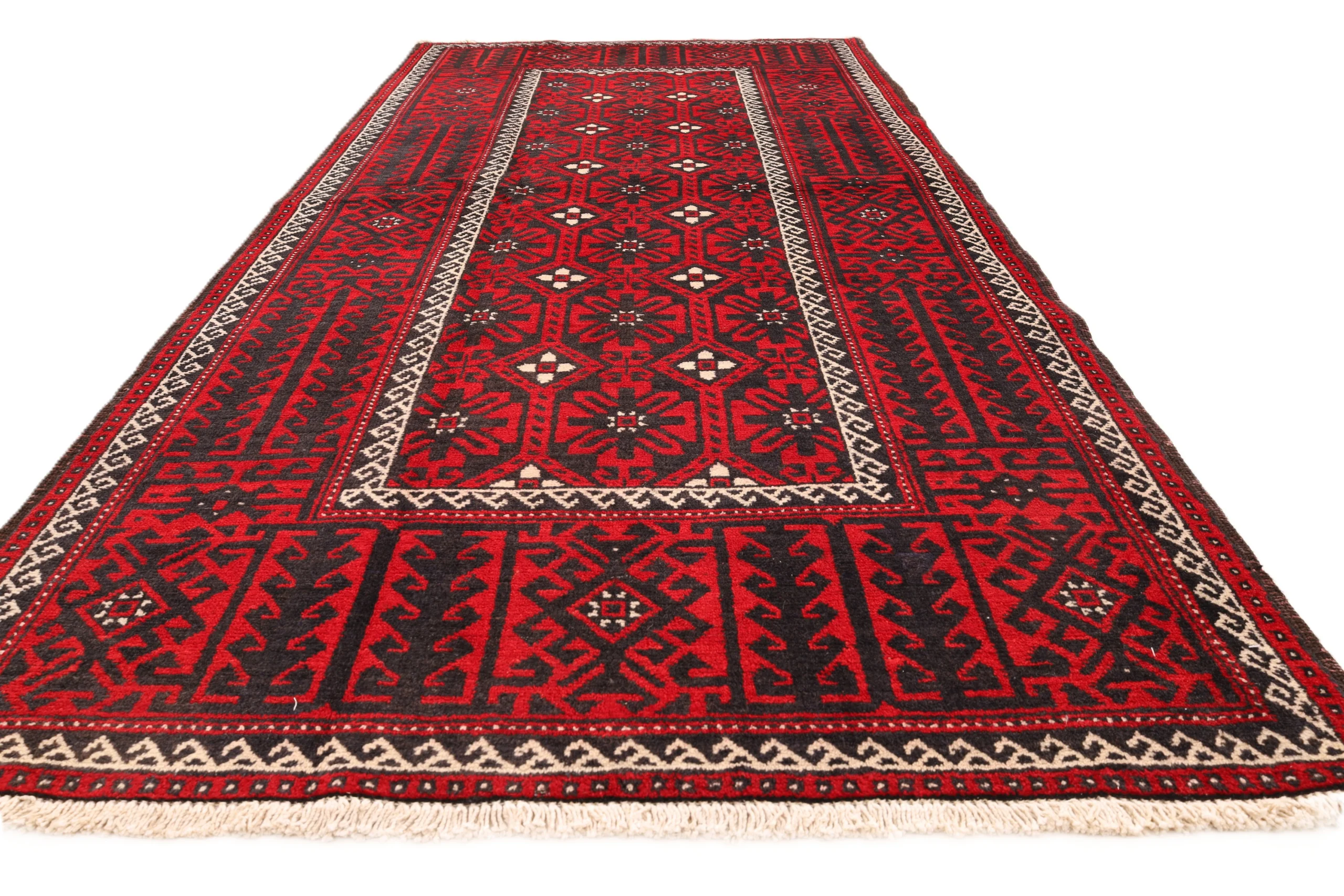 Handgeknüpfter Baluch Perserteppich, 230 × 120 cm, Wolle