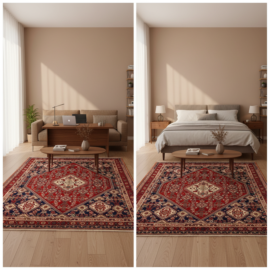 Qashqai Perserteppich 201 × 147 cm aus Wolle, handgeknüpft