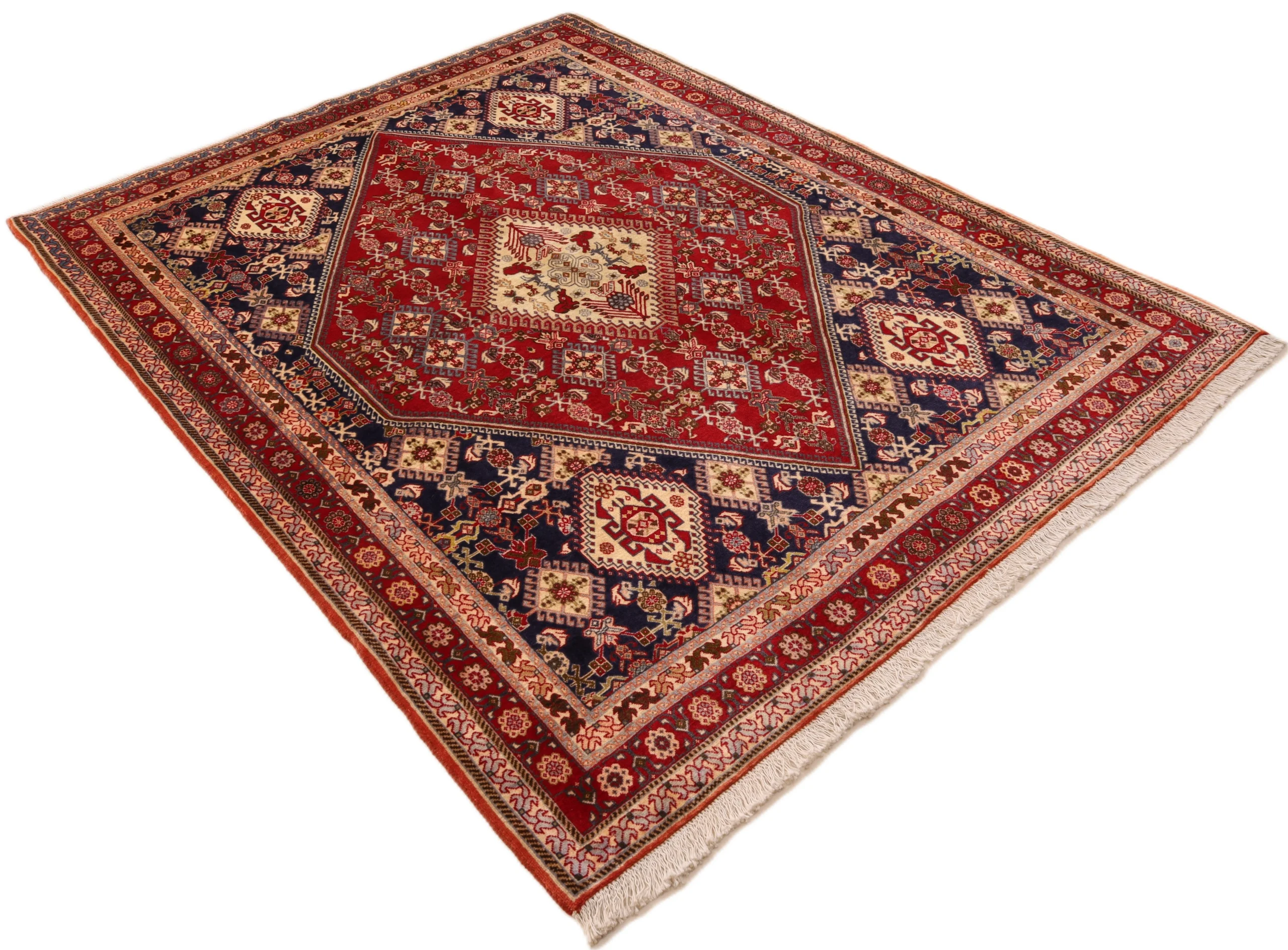 Qashqai Perserteppich 201 × 147 cm aus Wolle, handgeknüpft