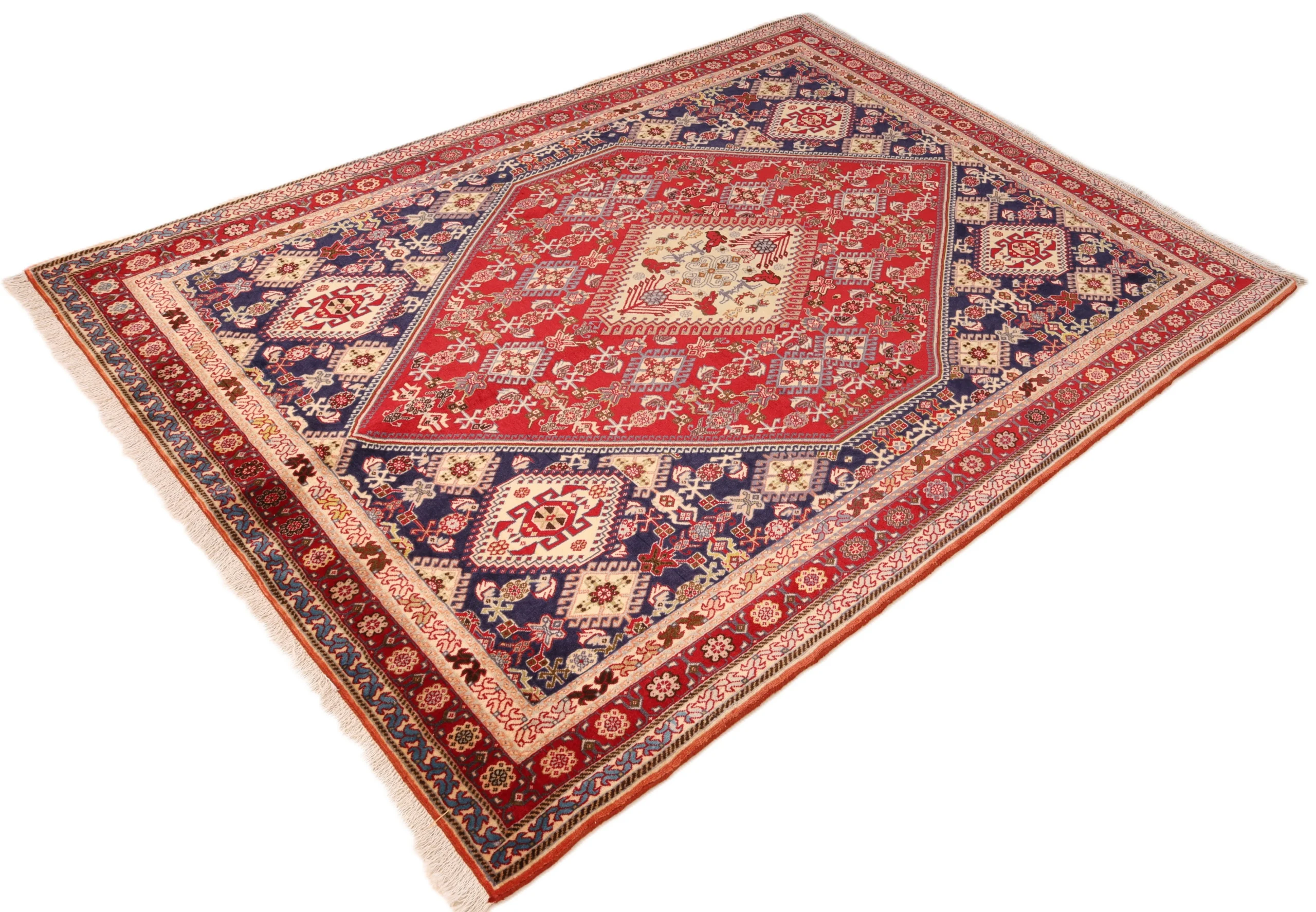Qashqai Perserteppich 201 × 147 cm aus Wolle, handgeknüpft