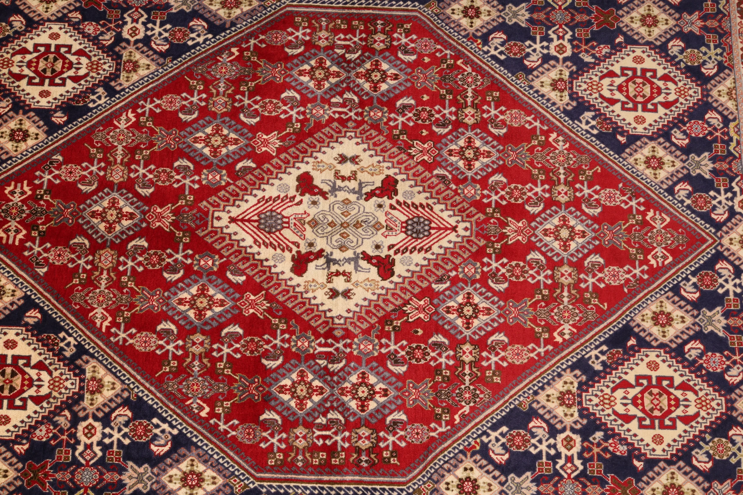 Qashqai Perserteppich 201 × 147 cm aus Wolle, handgeknüpft