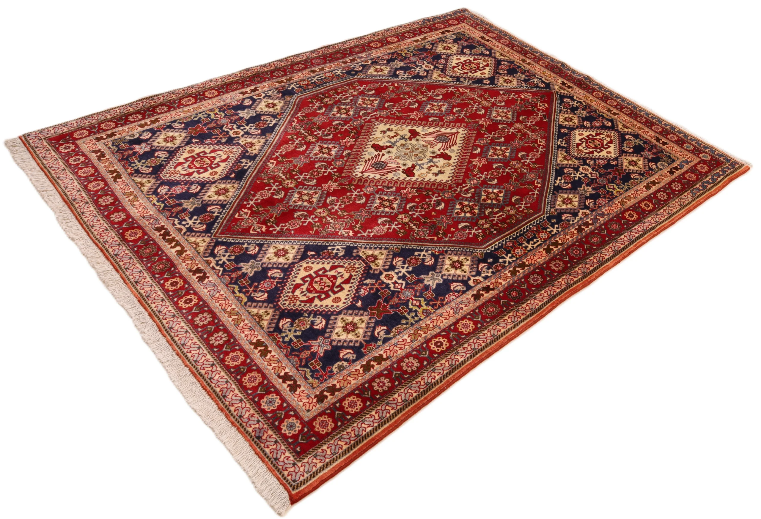 Qashqai Perserteppich 201 × 147 cm aus Wolle, handgeknüpft