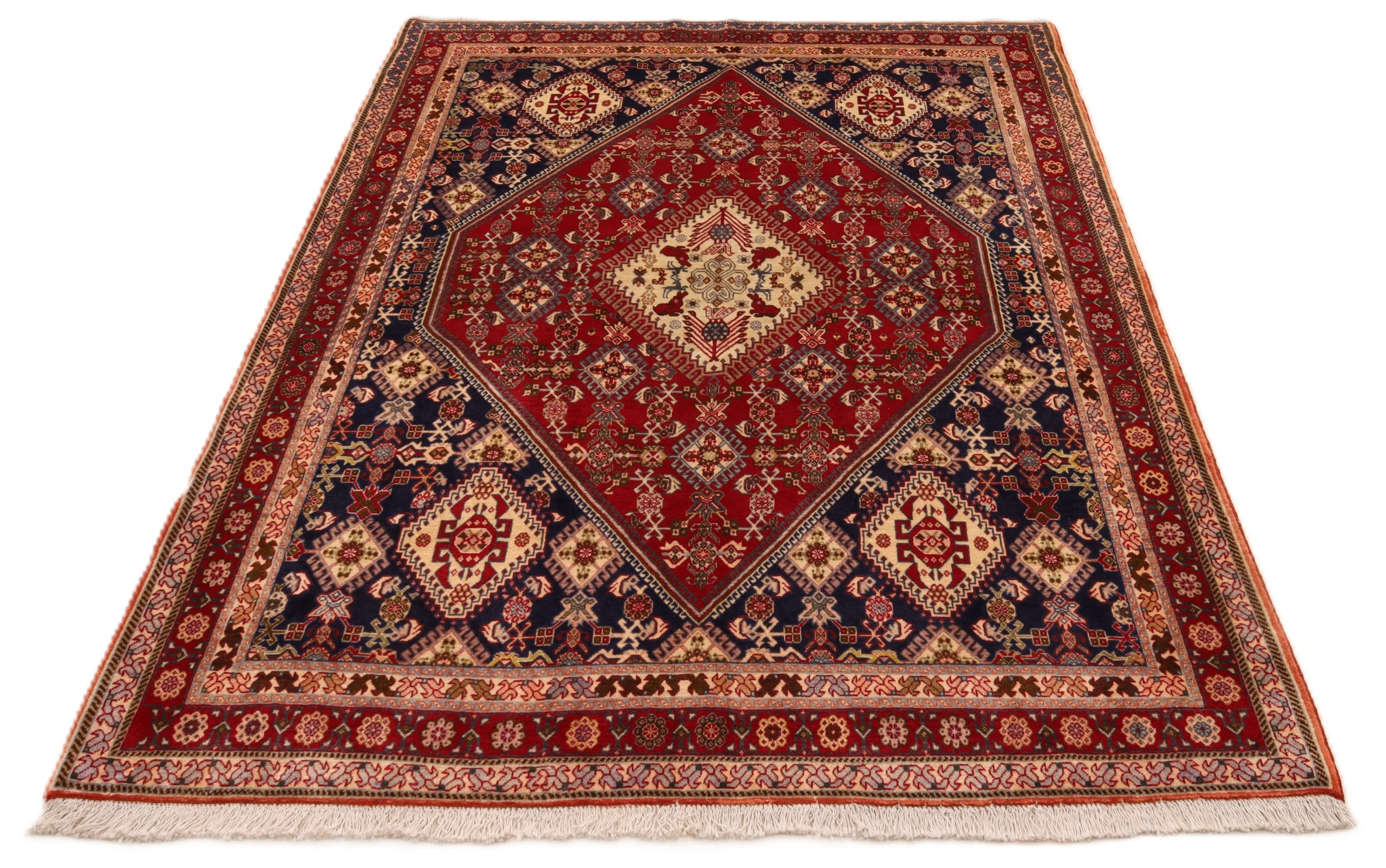 Qashqai Perserteppich 201 × 147 cm aus Wolle, handgeknüpft