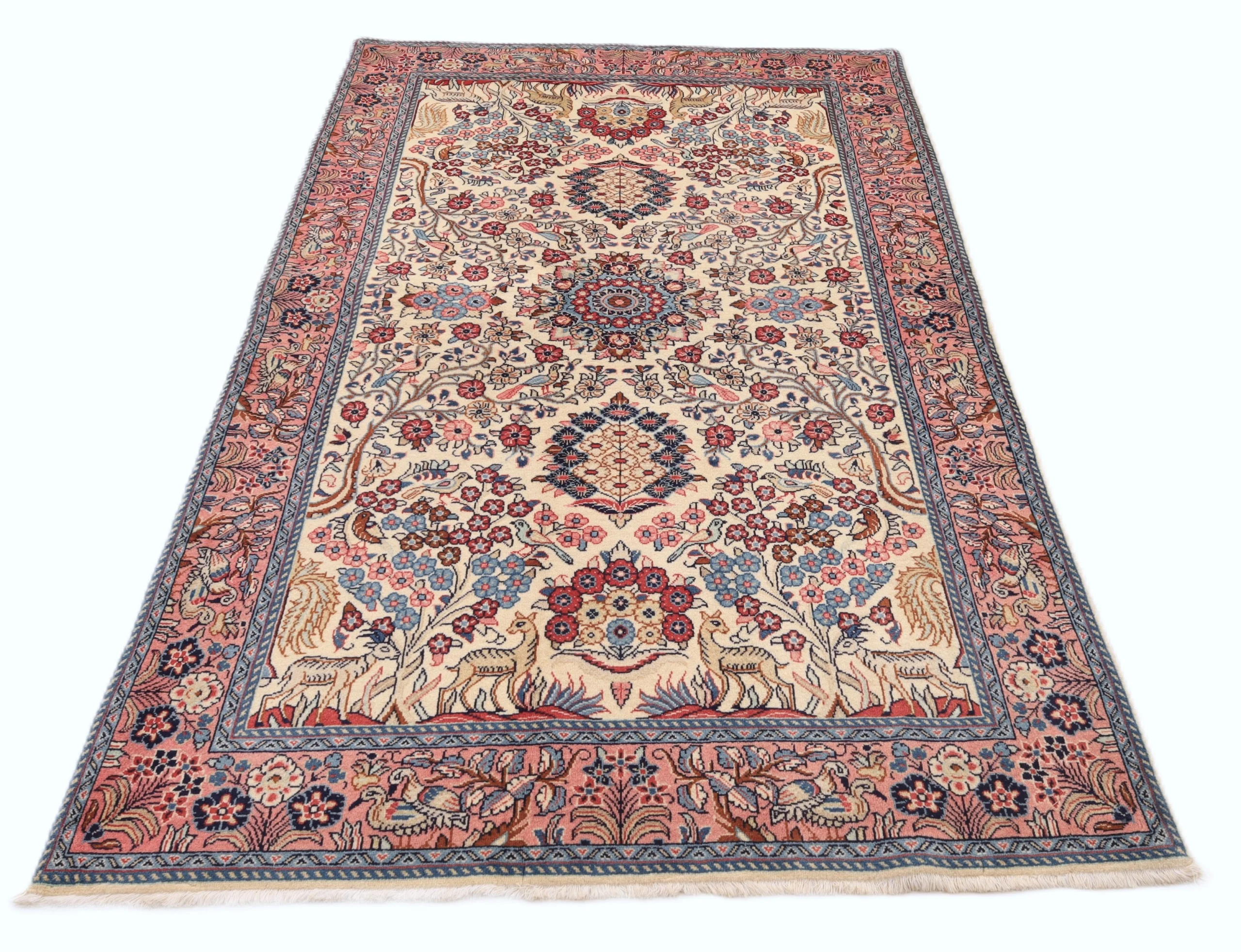 Handgeknüpfter Sarough Perserteppich 218 × 133 cm