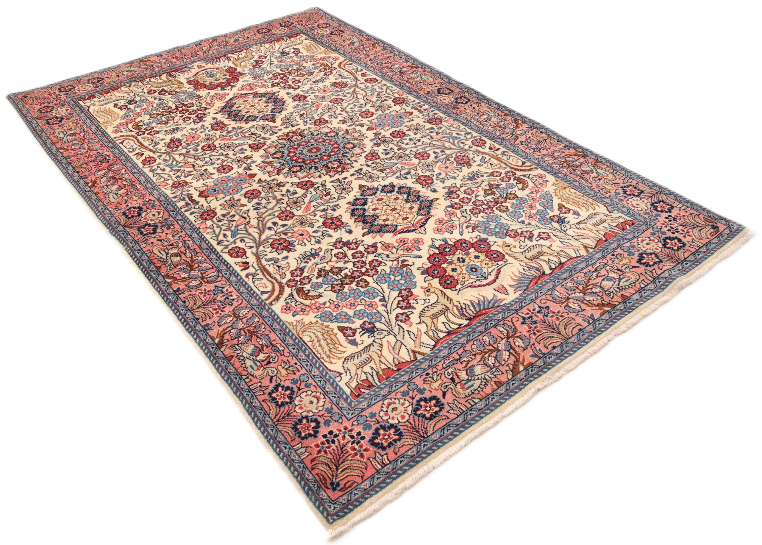 Handgeknüpfter Sarough Perserteppich 218 × 133 cm