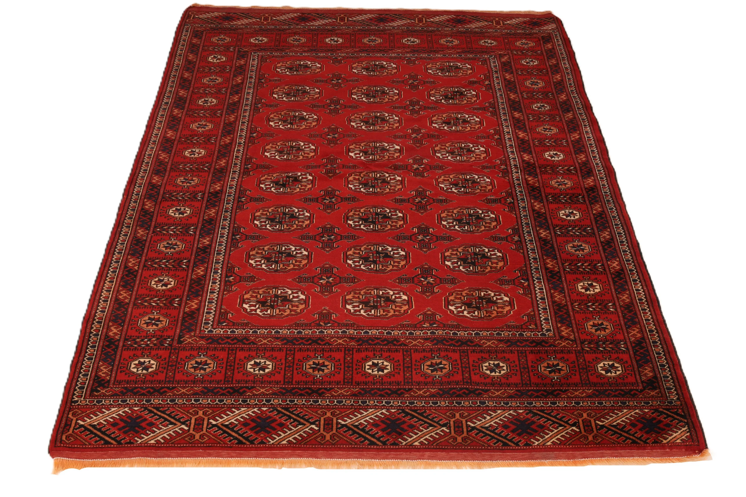perserteppich-turkaman-198-x-135-cm-wolle-handgeknupft-rot-orange-10-scaled Handgeknüpfter Turkmen Perserteppich, 198 × 135 cm, Wolle