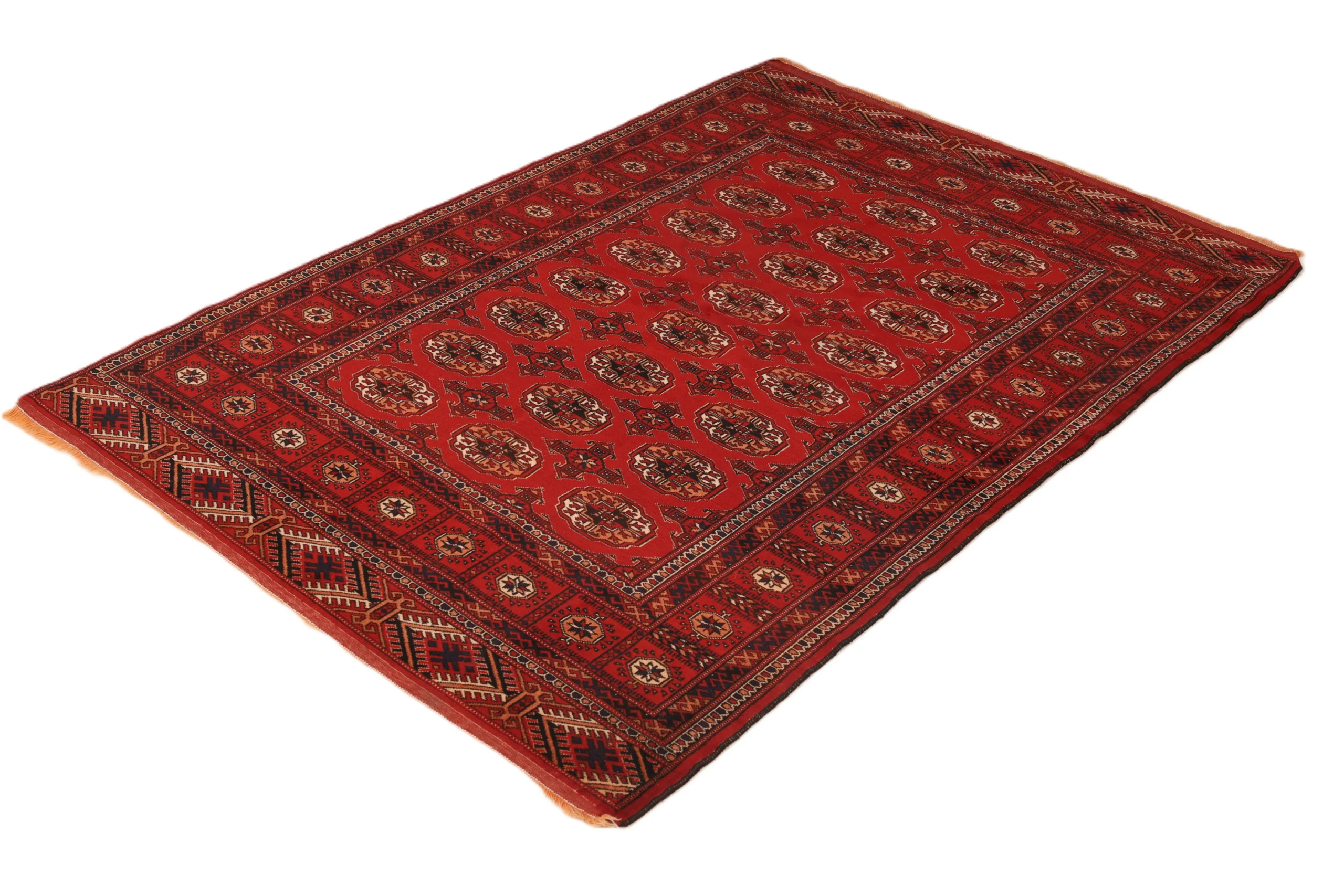 perserteppich-turkaman-198-x-135-cm-wolle-handgeknupft-rot-orange-13-scaled Handgeknüpfter Turkmen Perserteppich, 198 × 135 cm, Wolle