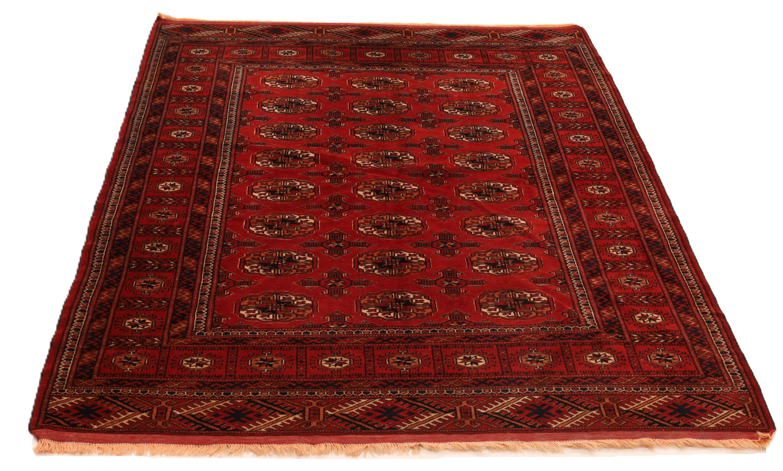 perserteppich-turkaman-198-x-135-cm-wolle-handgeknupft-rot-orange-22-scaled Handgeknüpfter Turkmen Perserteppich, 198 × 135 cm, Wolle