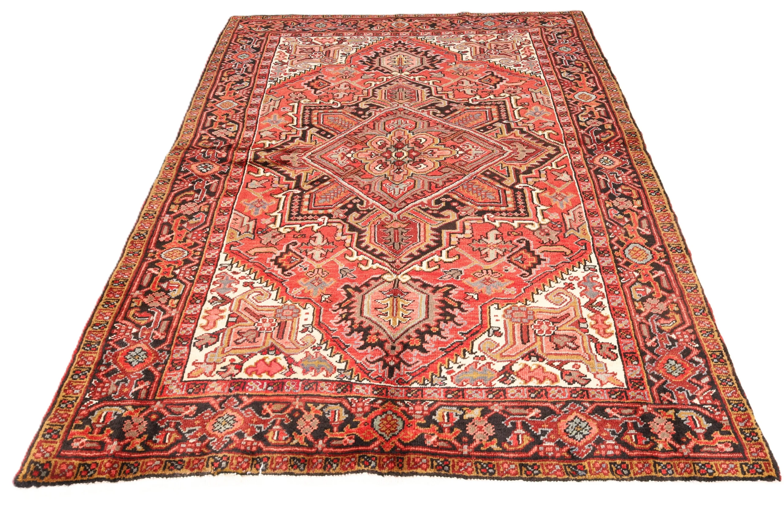 Handgeknüpfter Heriz Perserteppich 204 × 148 cm
