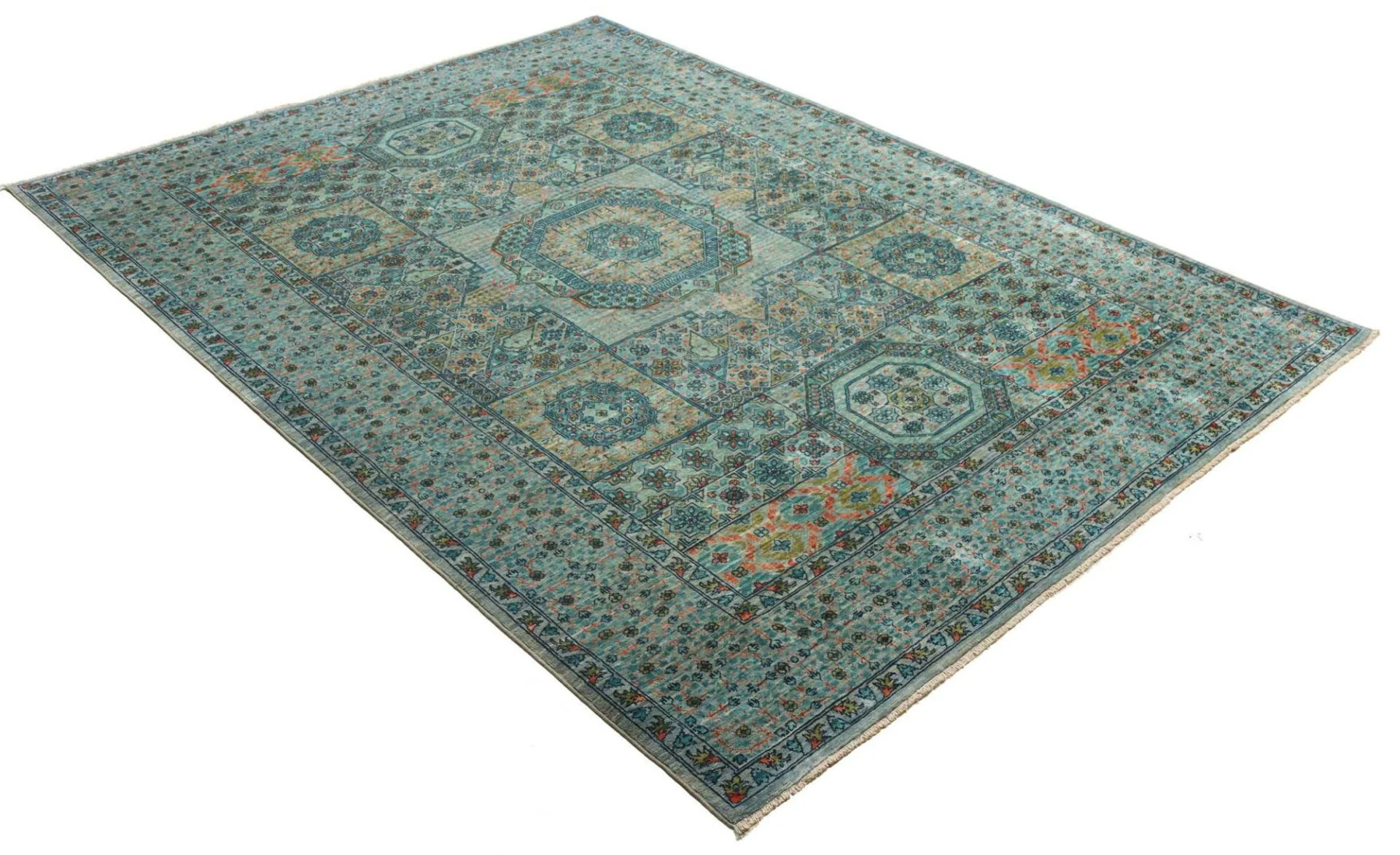 Mamluk Orientteppich 169 × 232 cm aus Wolle, handgeknüpft