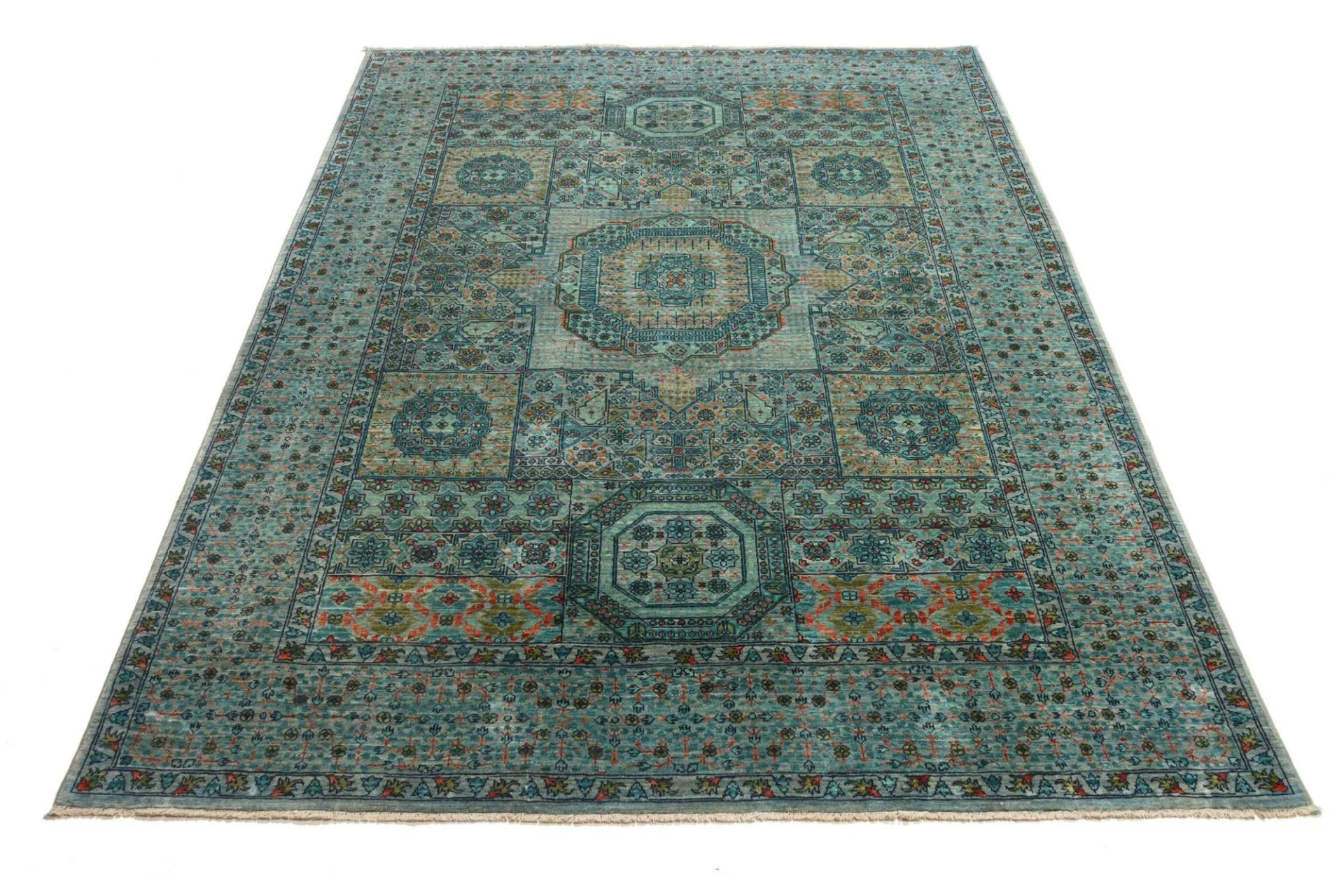 Mamluk Orientteppich 169 × 232 cm aus Wolle, handgeknüpft