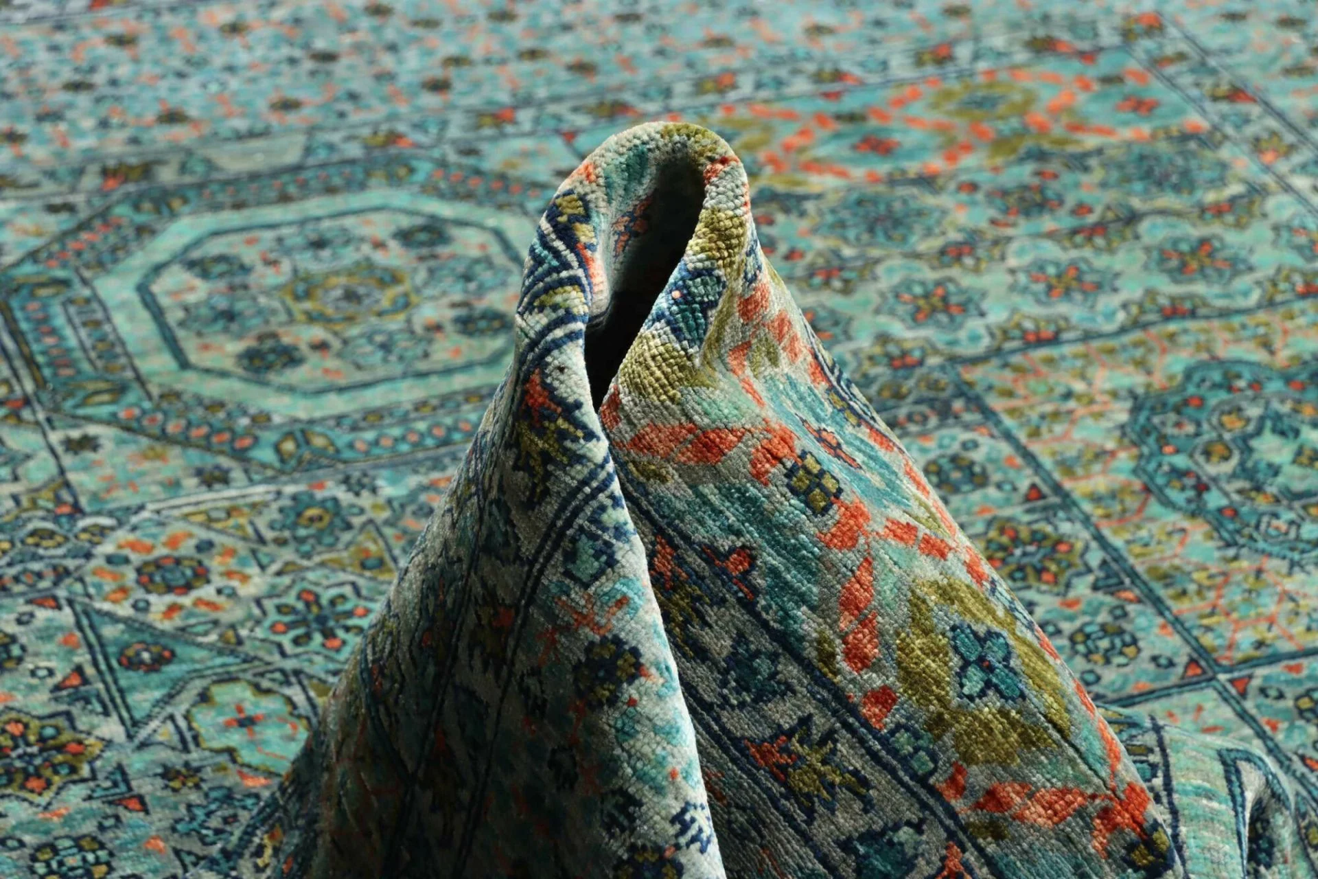 Mamluk Orientteppich 169 × 232 cm aus Wolle, handgeknüpft